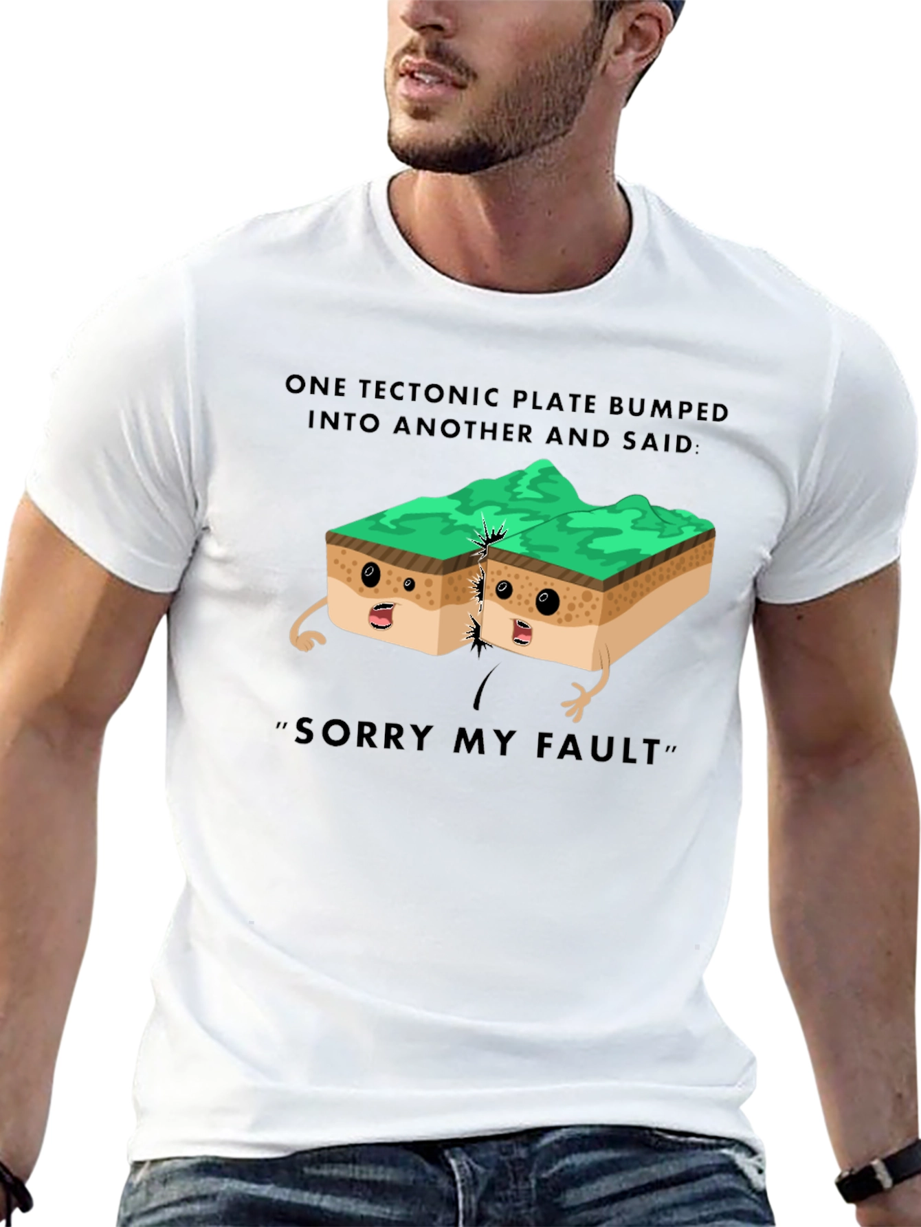 Funny Sorry My Fault Tectonic Plate T-Shirt