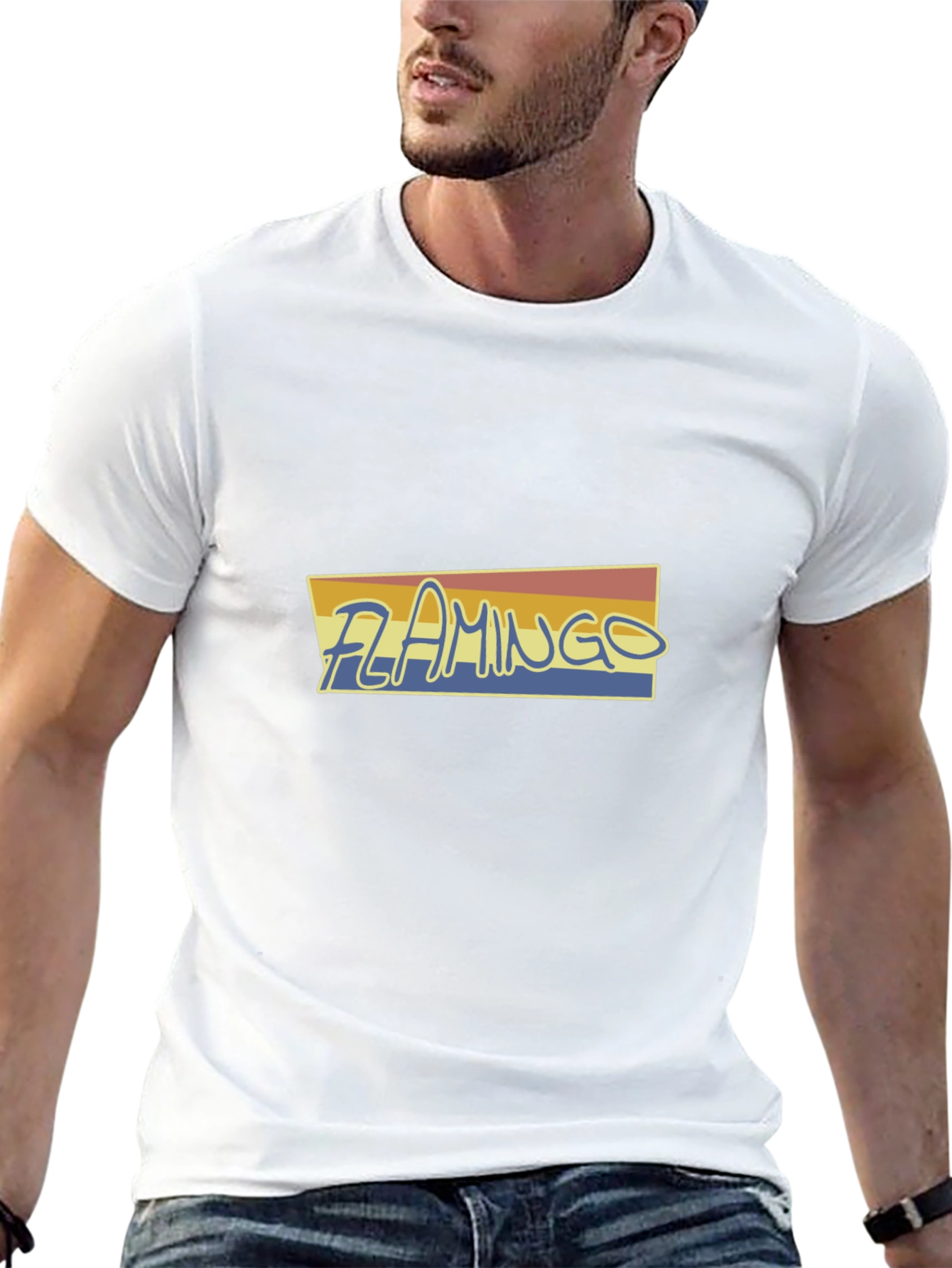 Retro Flamingo Graphic T-Shirt
