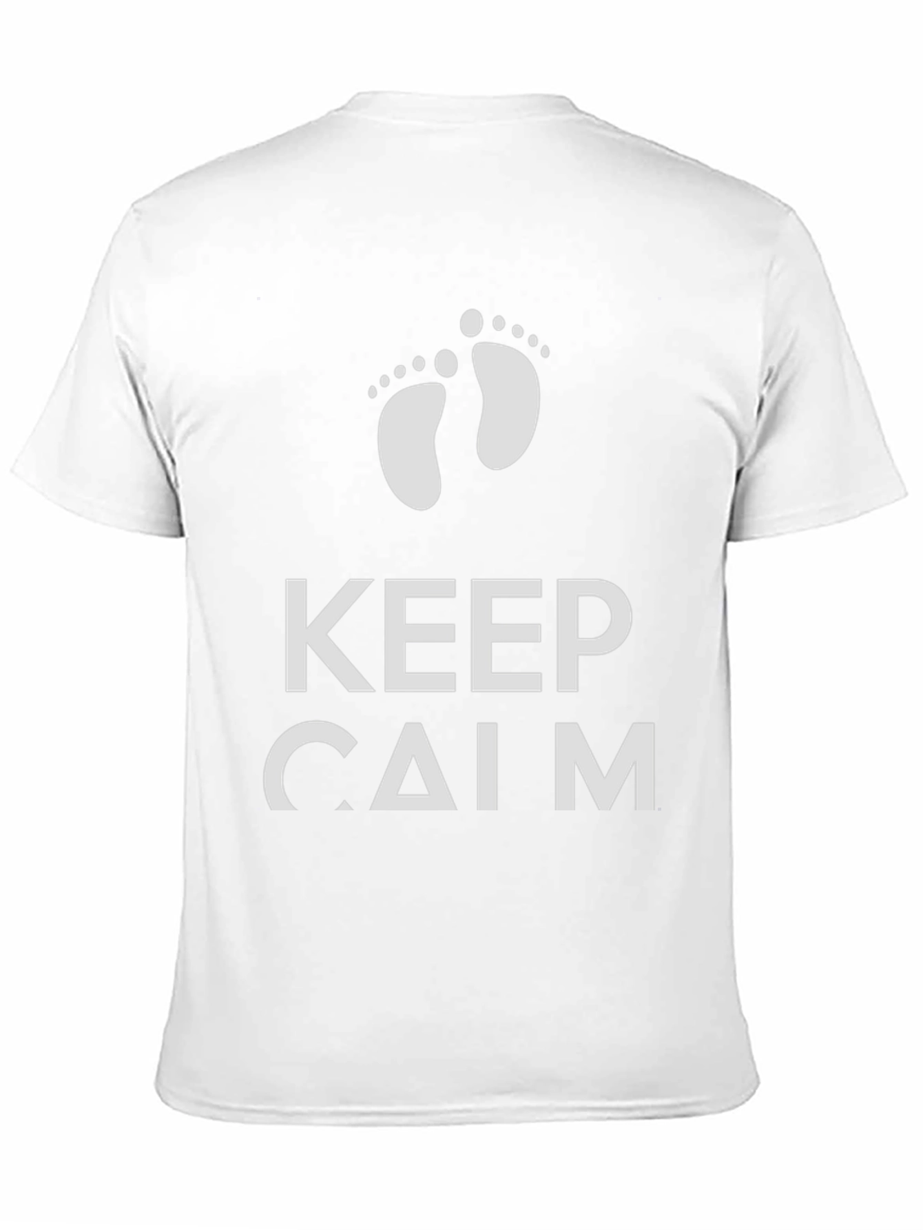 Keep Calm New Baby Footprint Graphic Tee