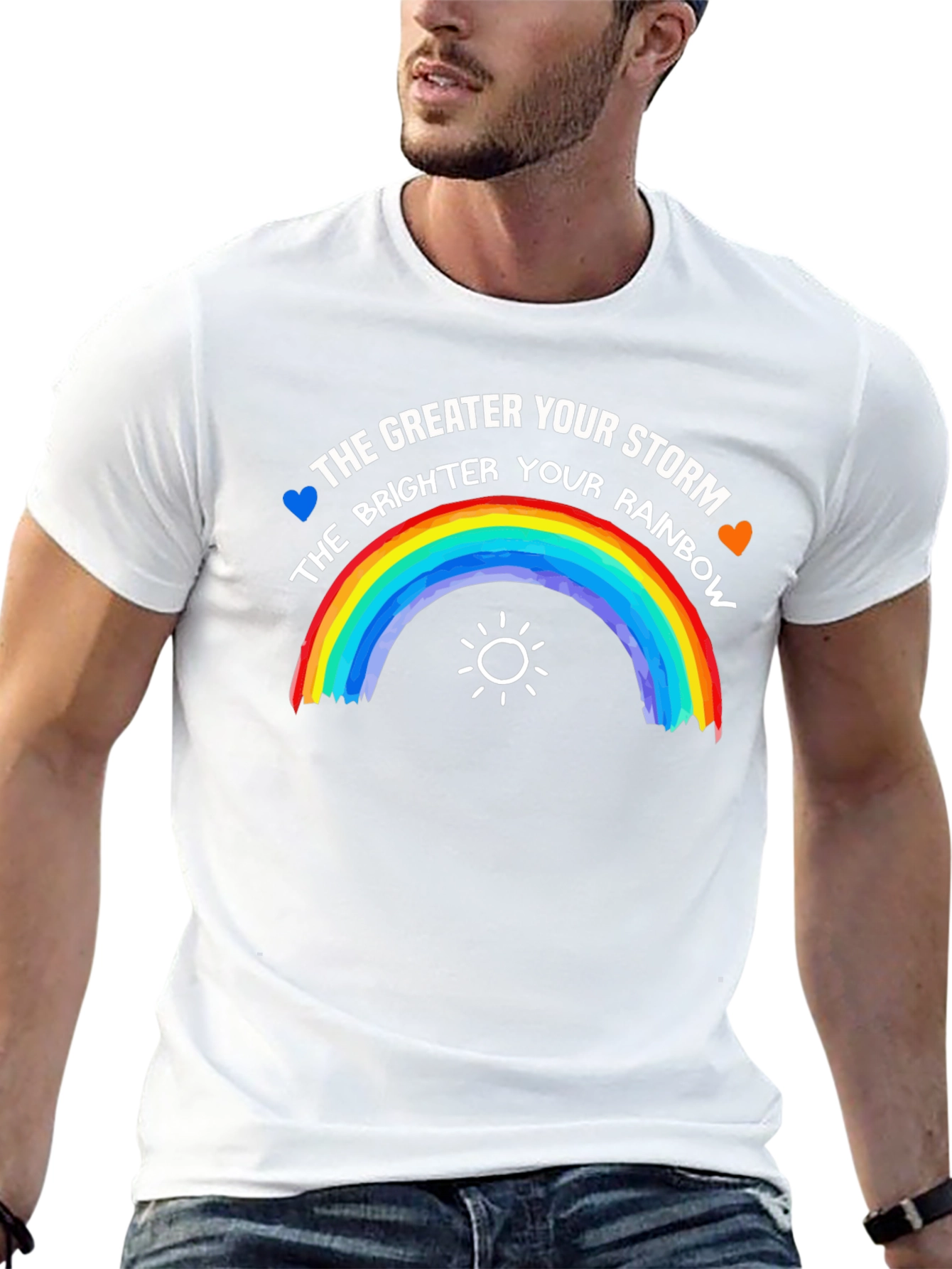 Storm Rainbow Graphic Tee - Inspirational Positive Shirt