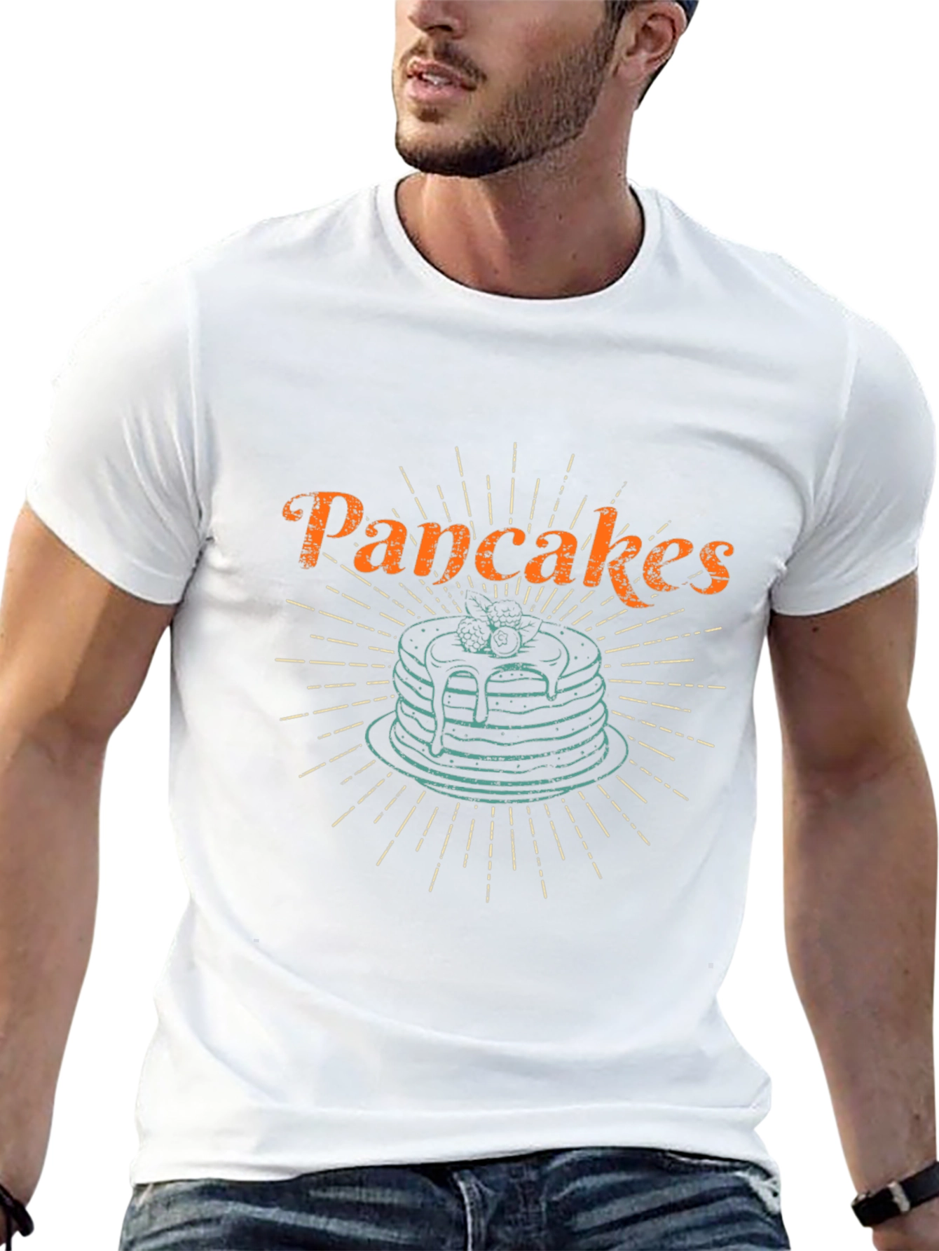 Pancakes Graphic Tee - Breakfast Lover Shirt