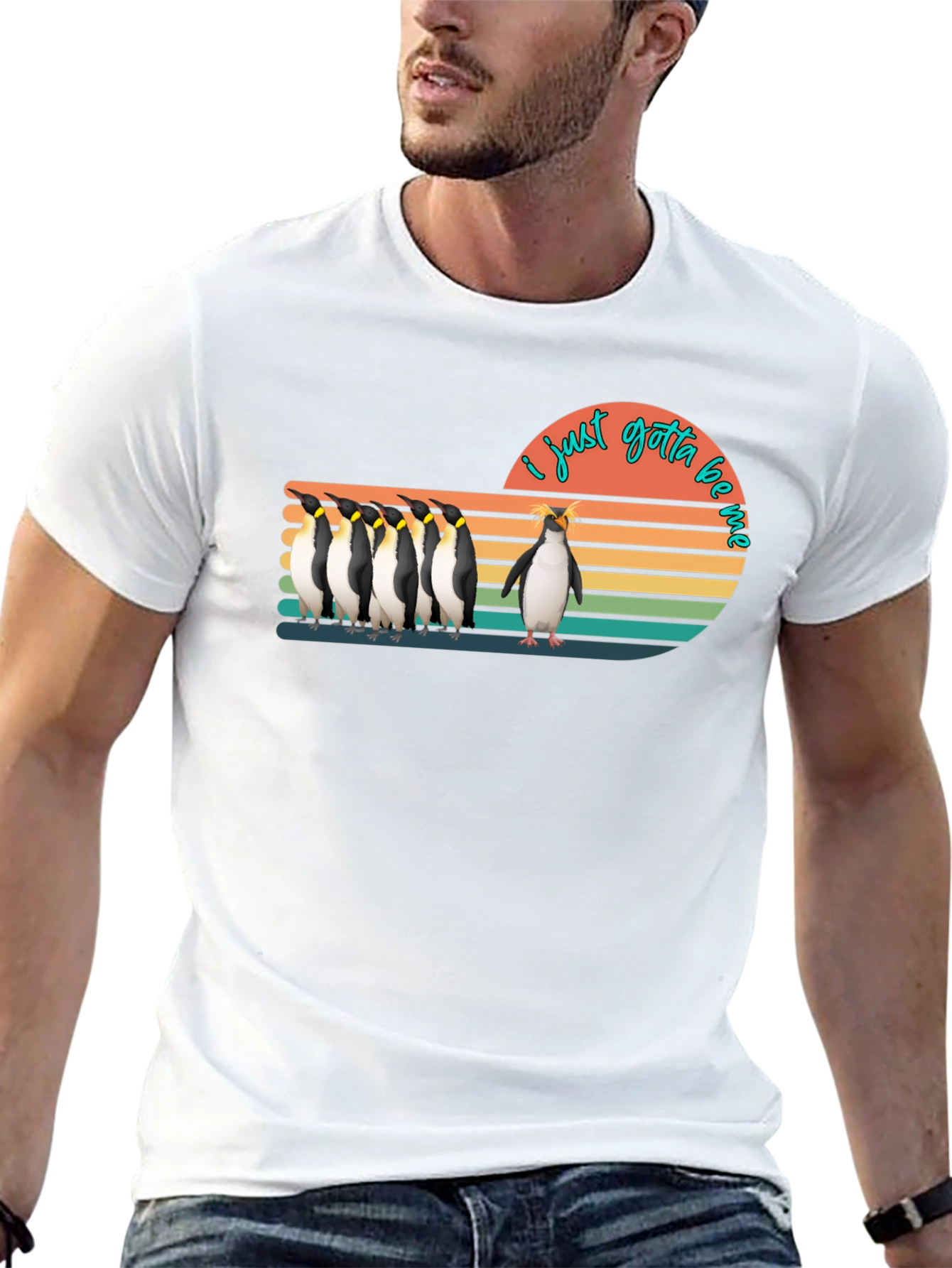 I Just Gotta Be Me Penguin Graphic T-Shirt