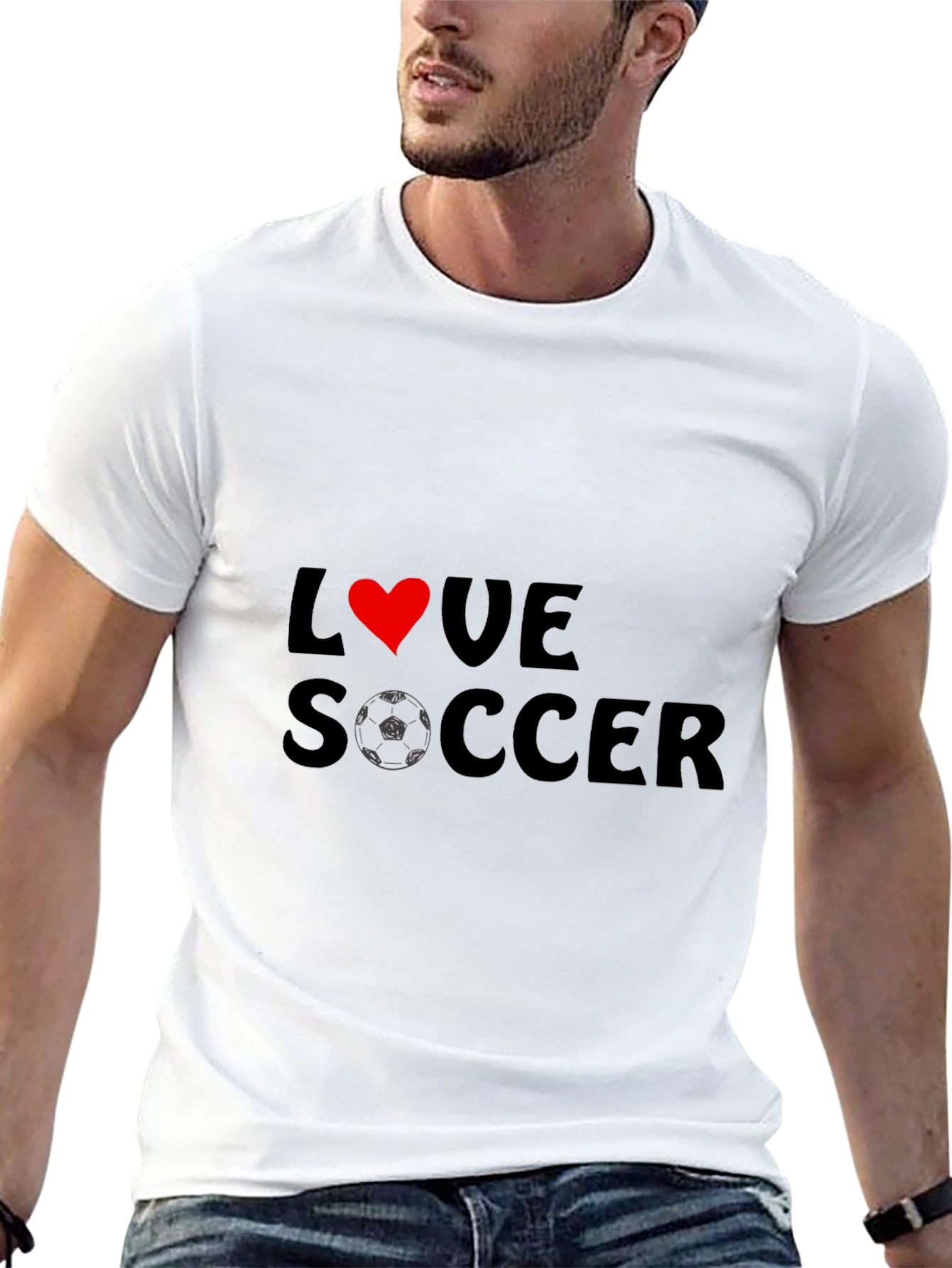 Love Soccer T-Shirt - Black Graphic Tee