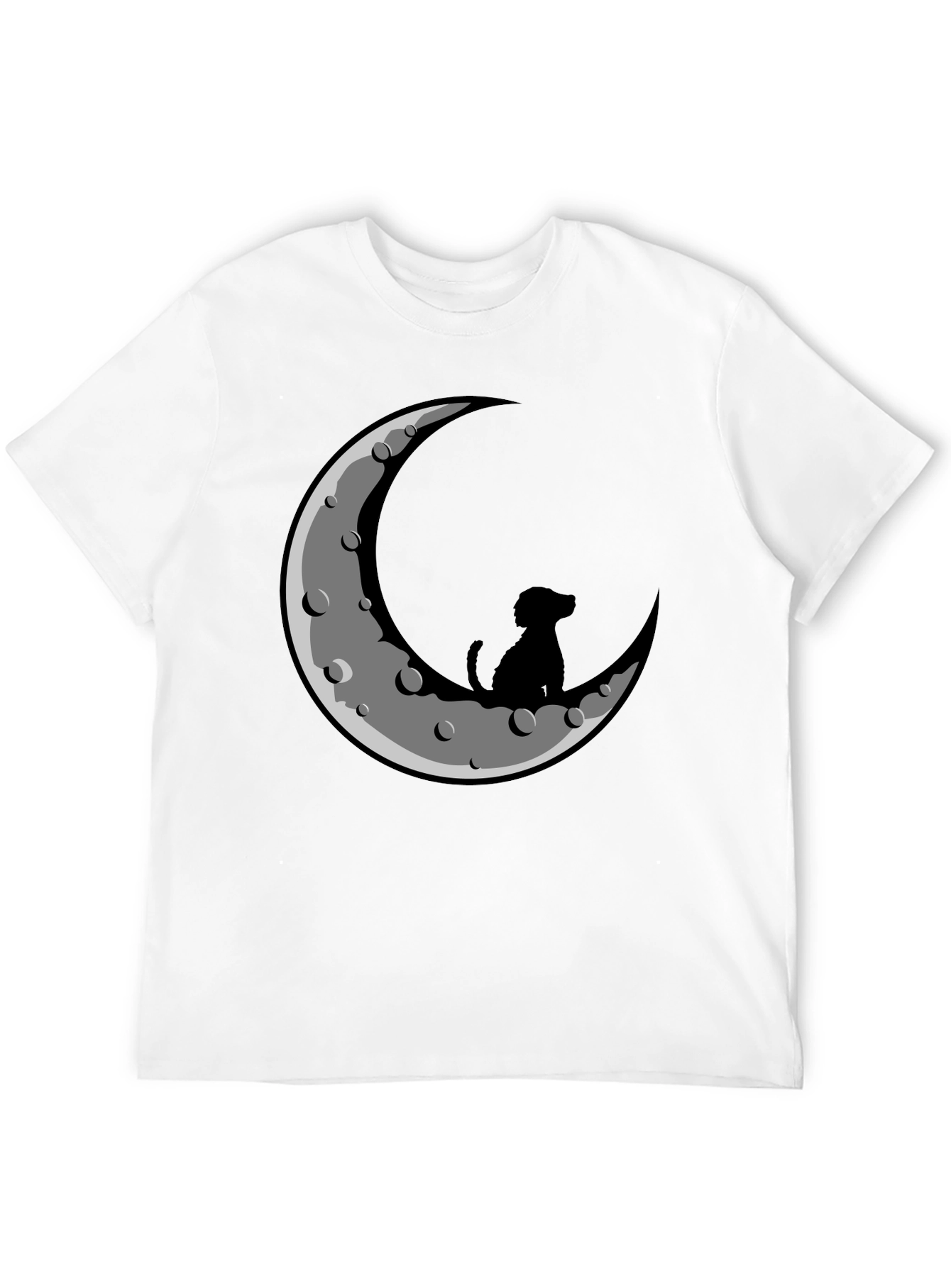 Dog on the Moon Graphic Tee - Black T-Shirt