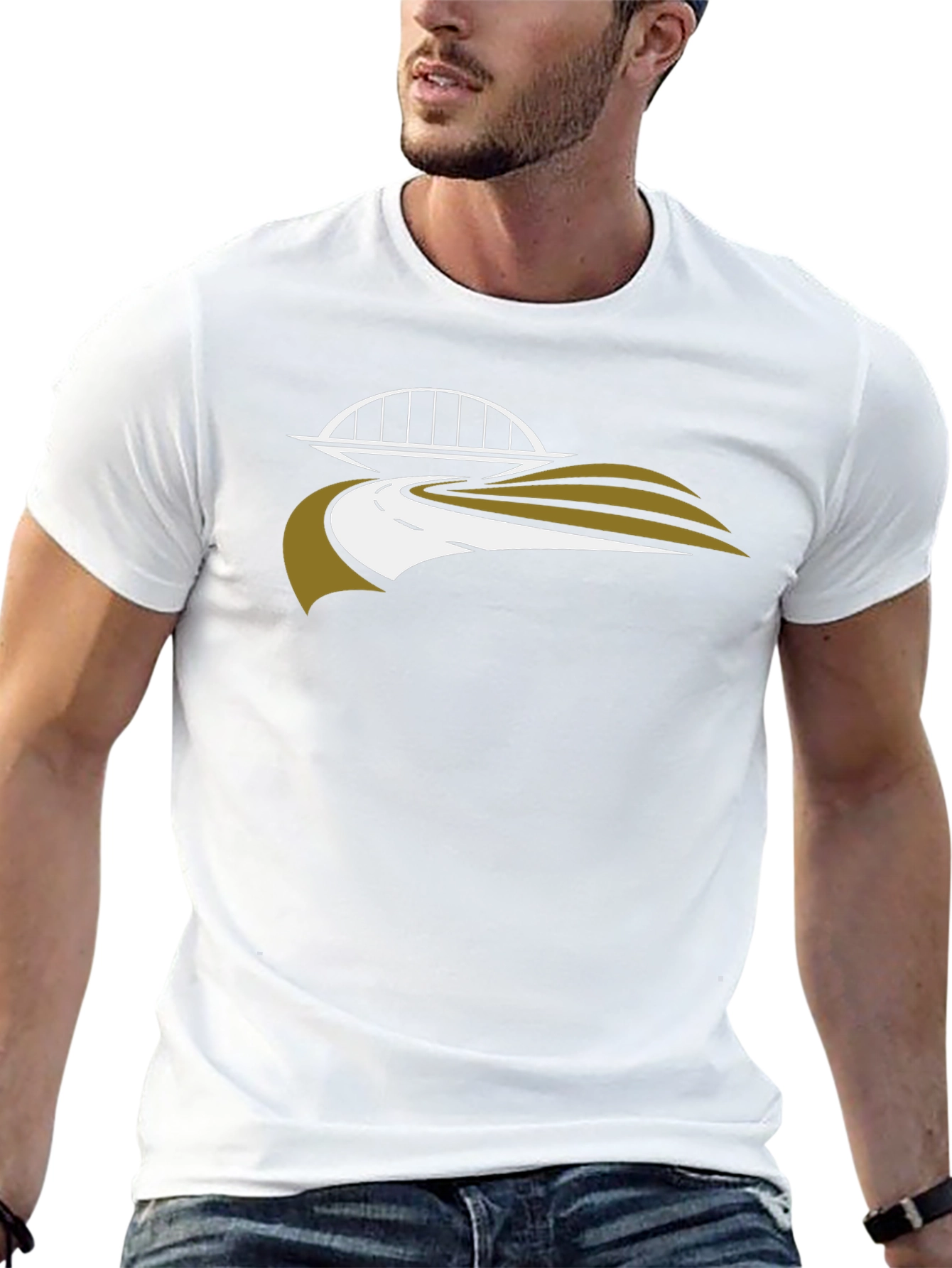 Bridge & Road Graphic Tee - Black Casual Shirt