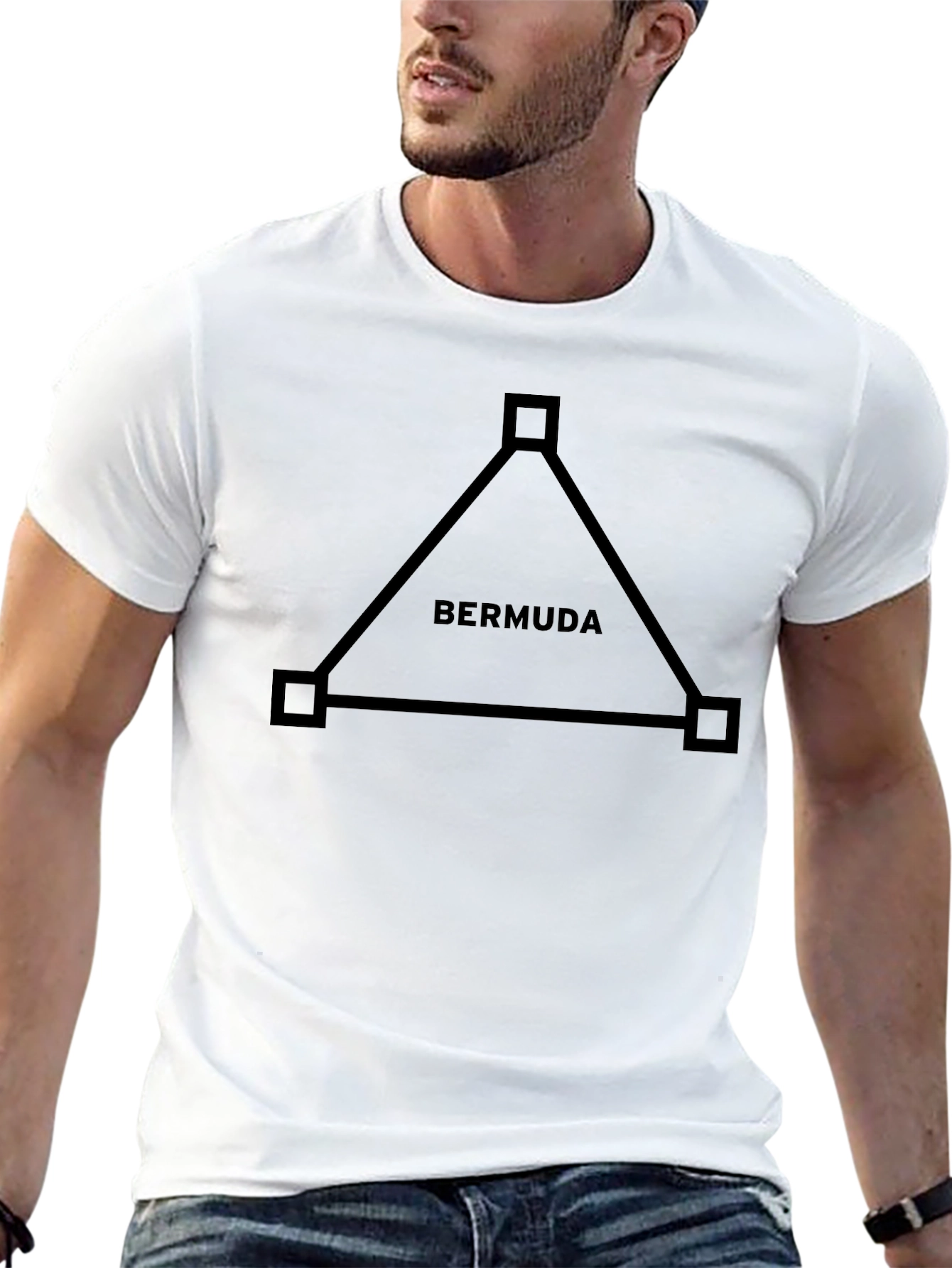 Bermuda Triangle Graphic Tee - Black