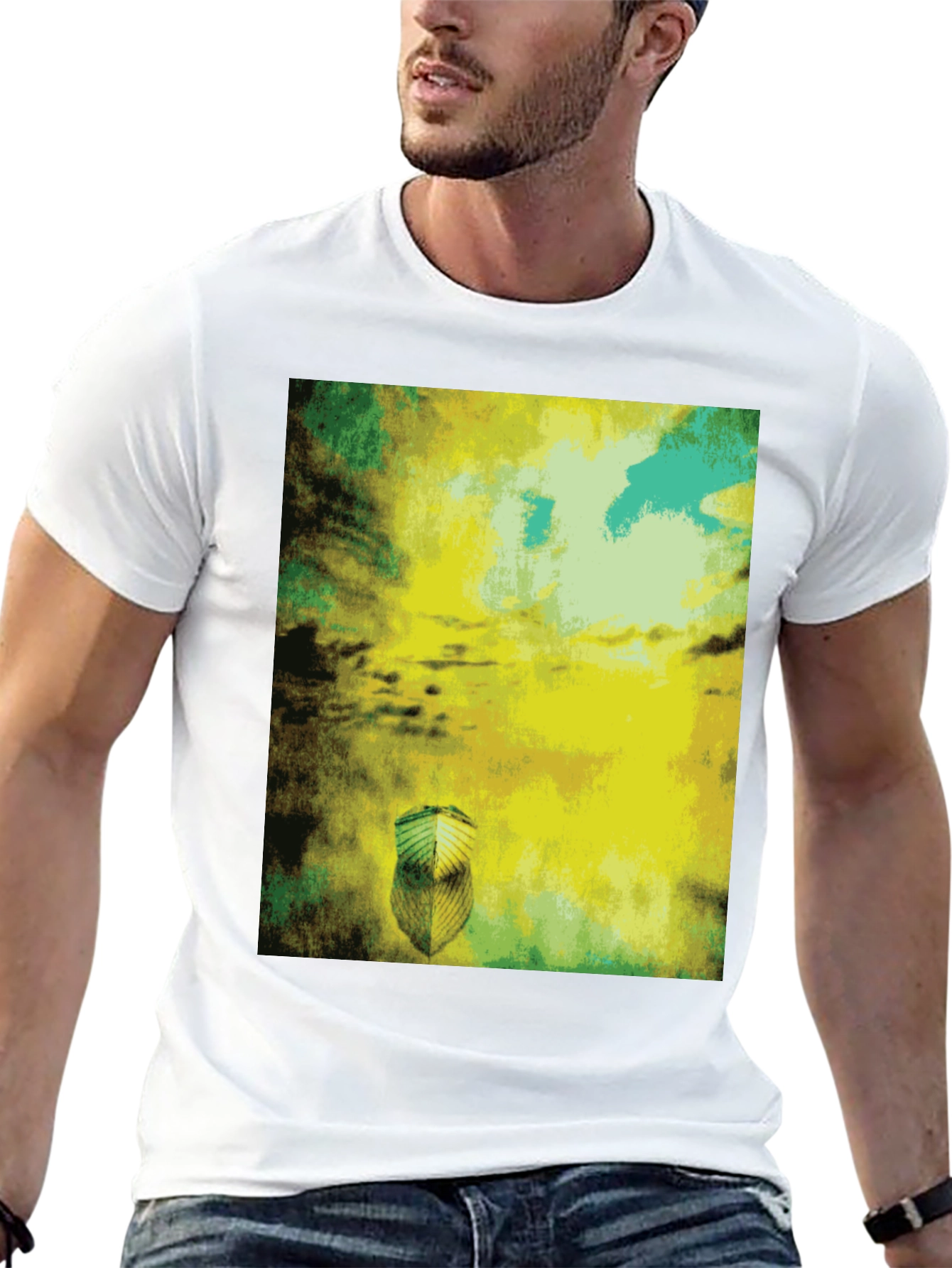 Abstract Art Graphic Print Black T-Shirt