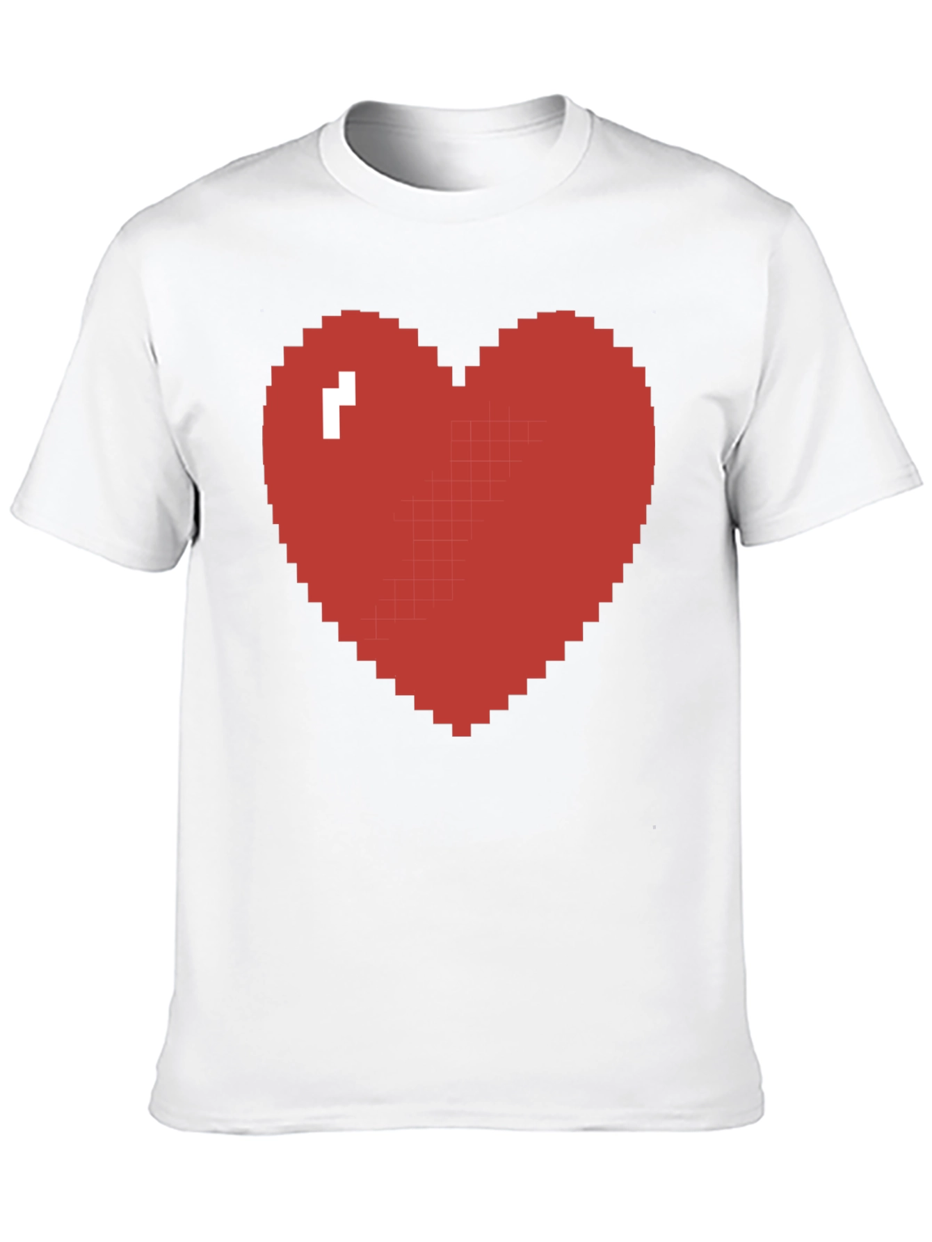 Pixel Heart Graphic Tee - Gamer Style Black T-Shirt
