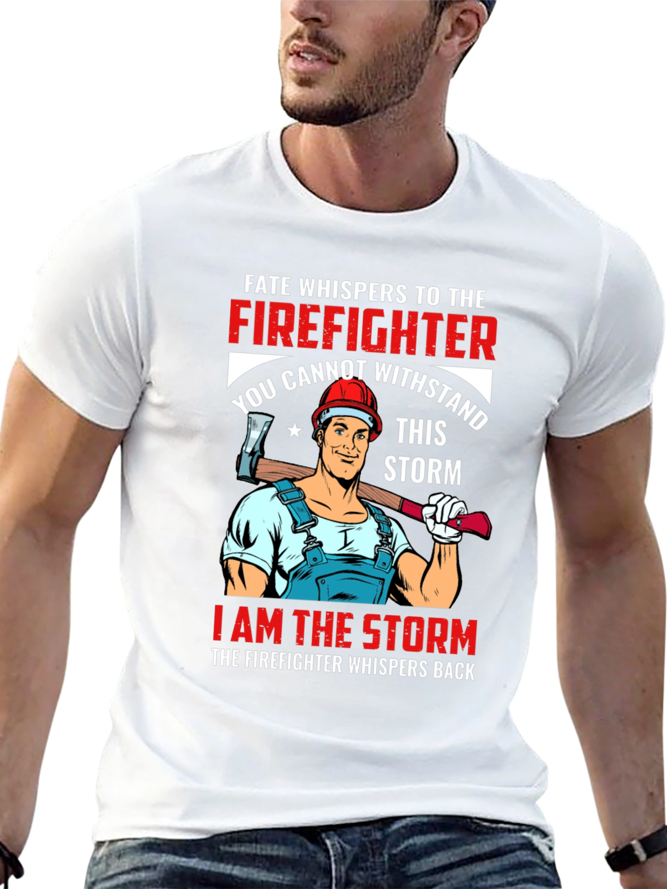 Firefighter Storm T-Shirt - Bold Graphic Tee