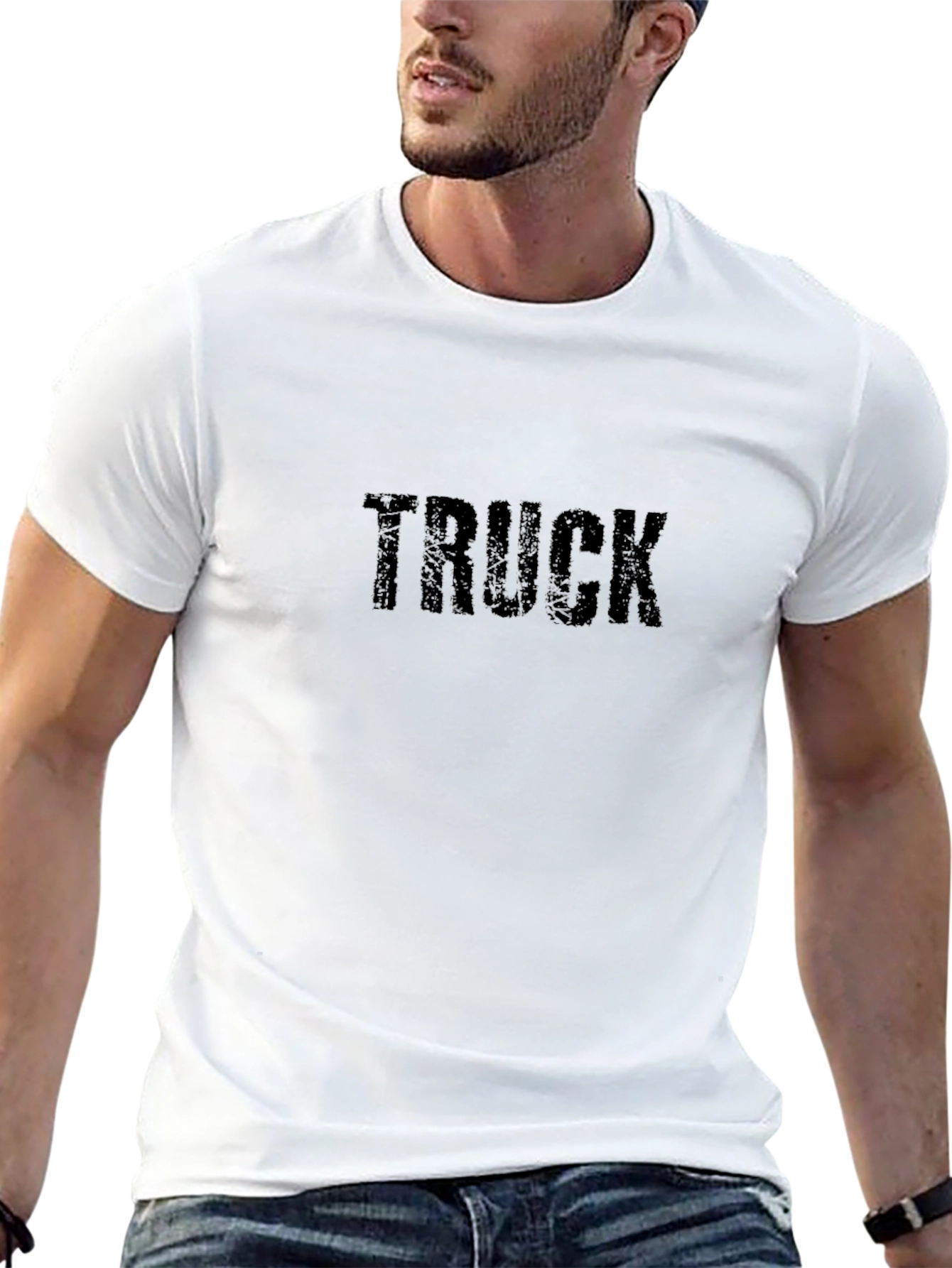 Truck Graphic Tee - Black Cotton Comfort