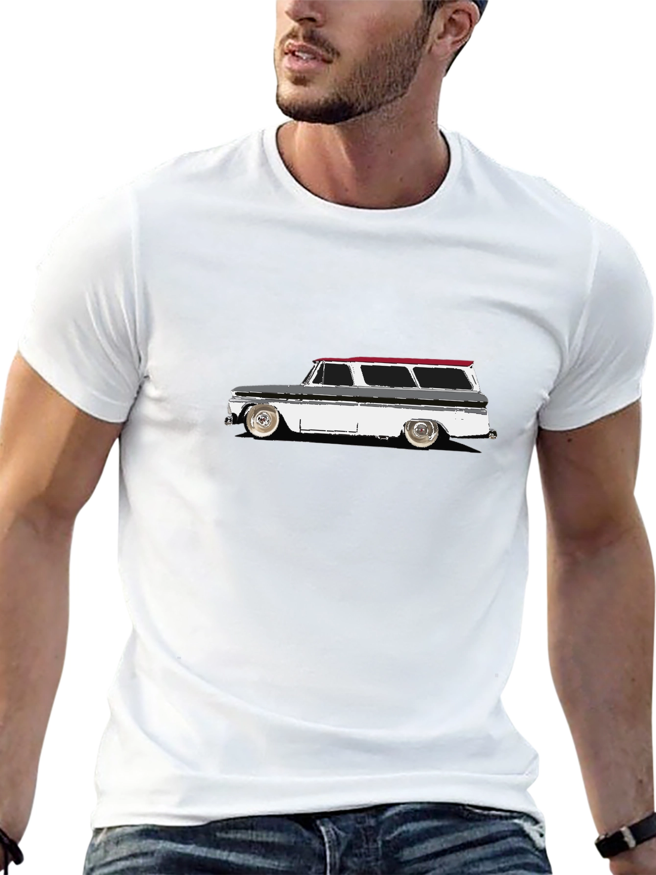 Classic Car T-Shirt: Lowrider Wagon Style
