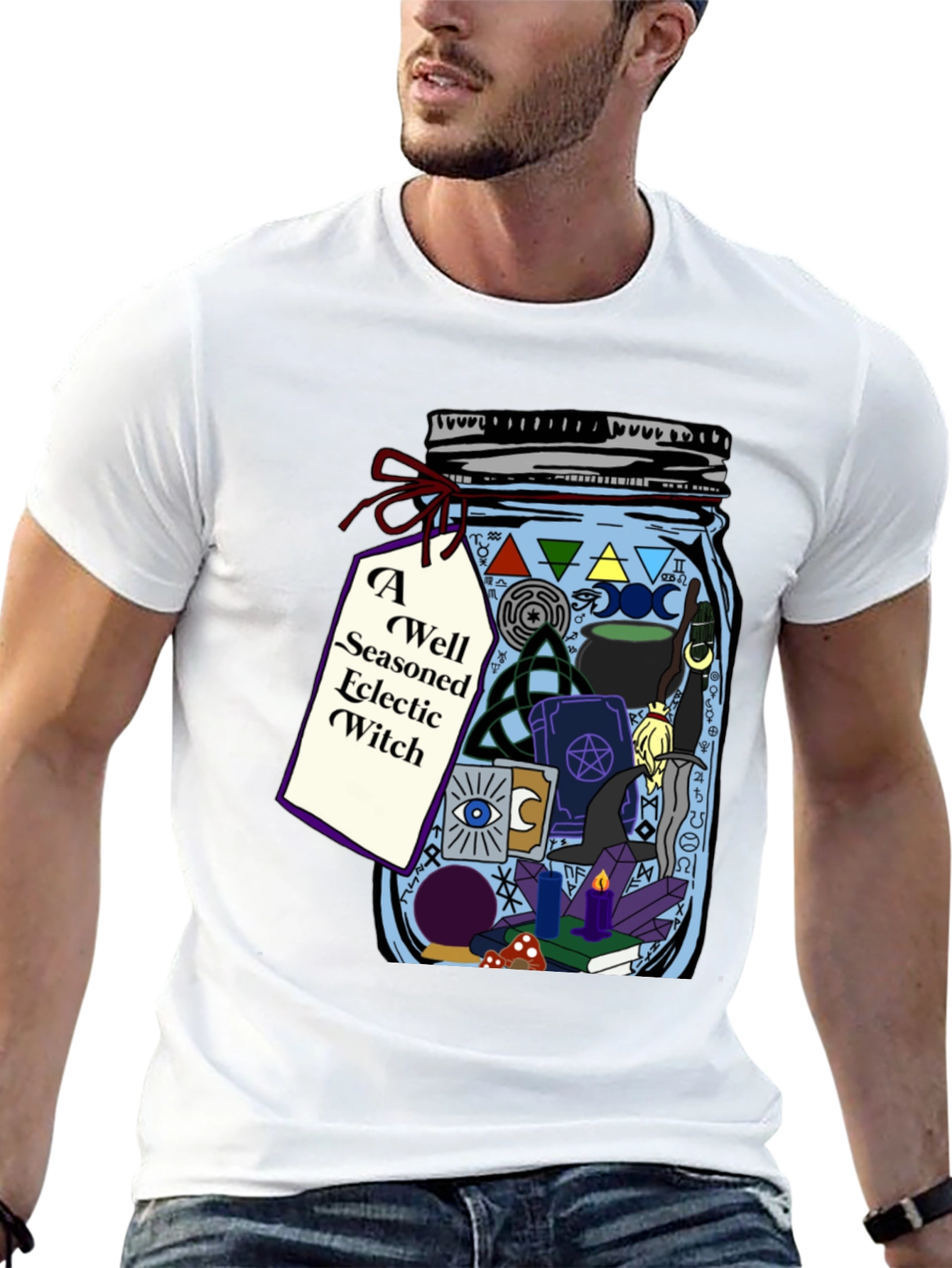 Eclectic Witch T-Shirt - Magic Jar Design