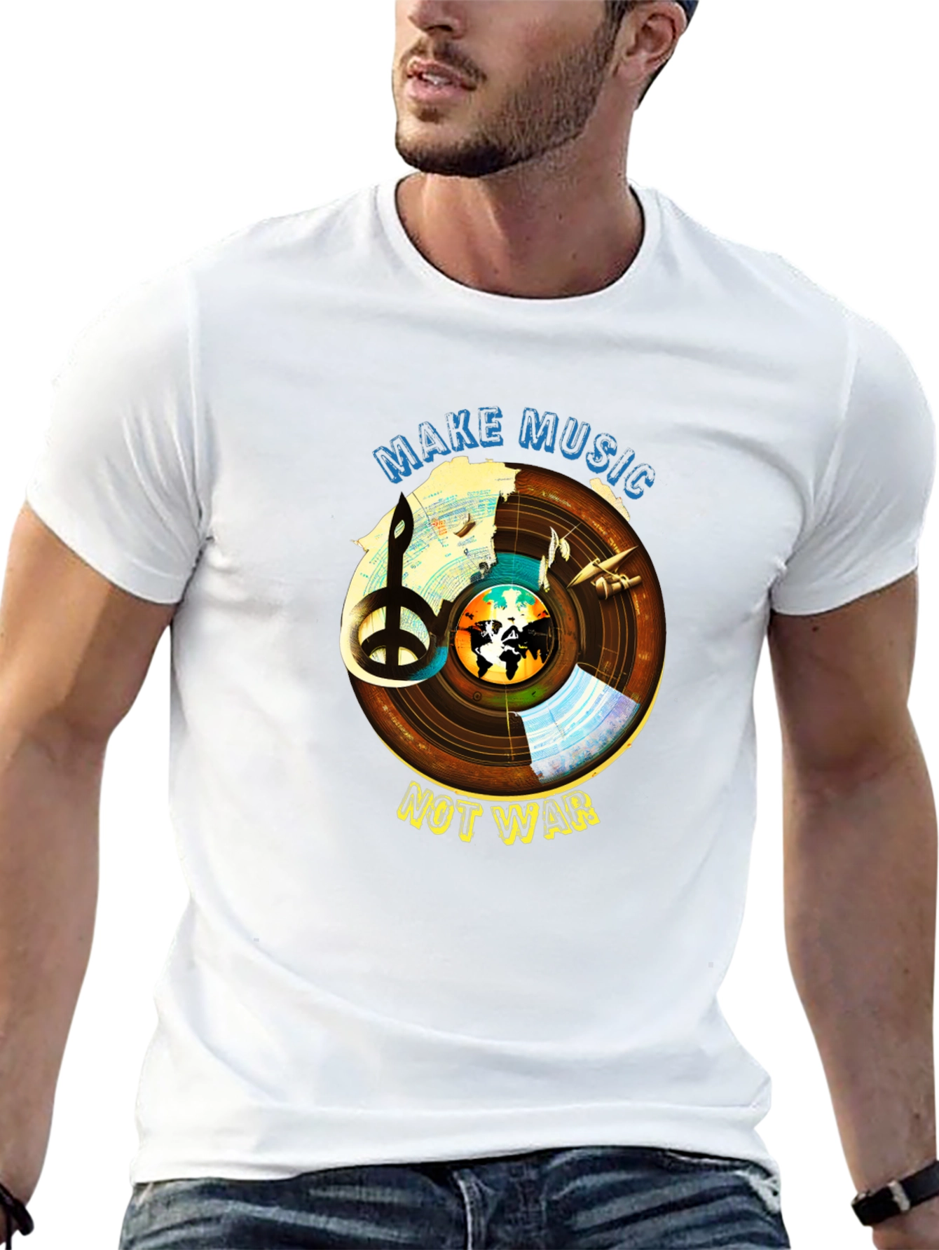 Make Music Not War Graphic T-Shirt