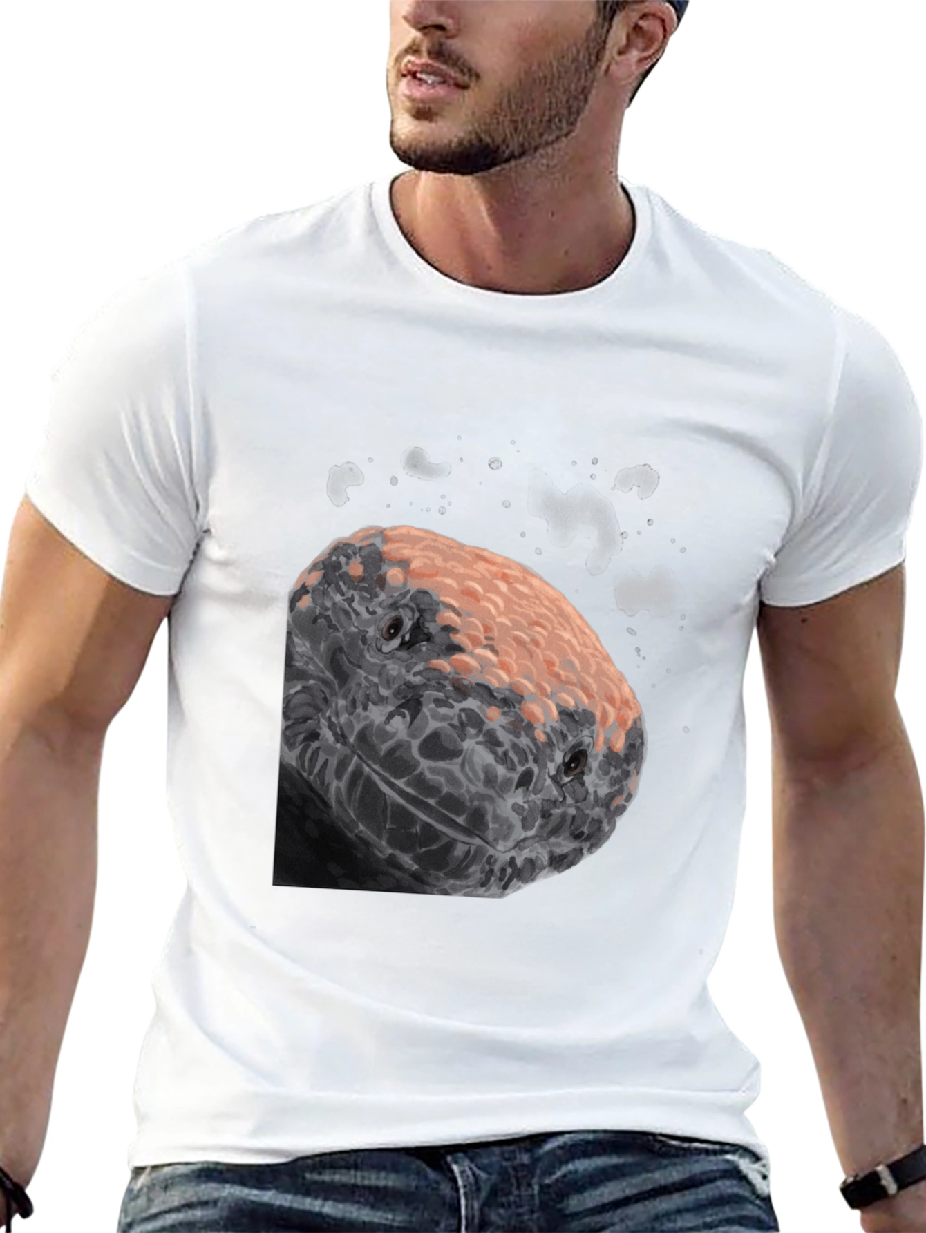 Gila Monster Graphic Tee - Black Cotton Blend