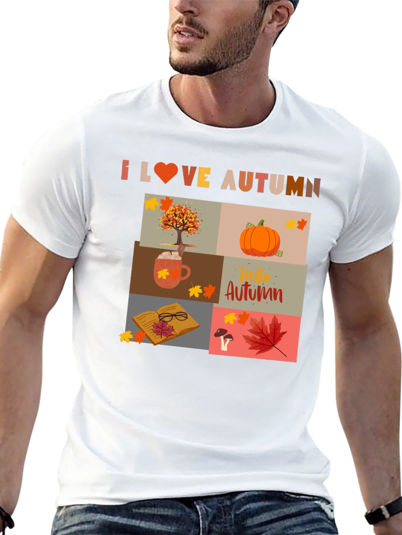 I Love Autumn Collage T-Shirt