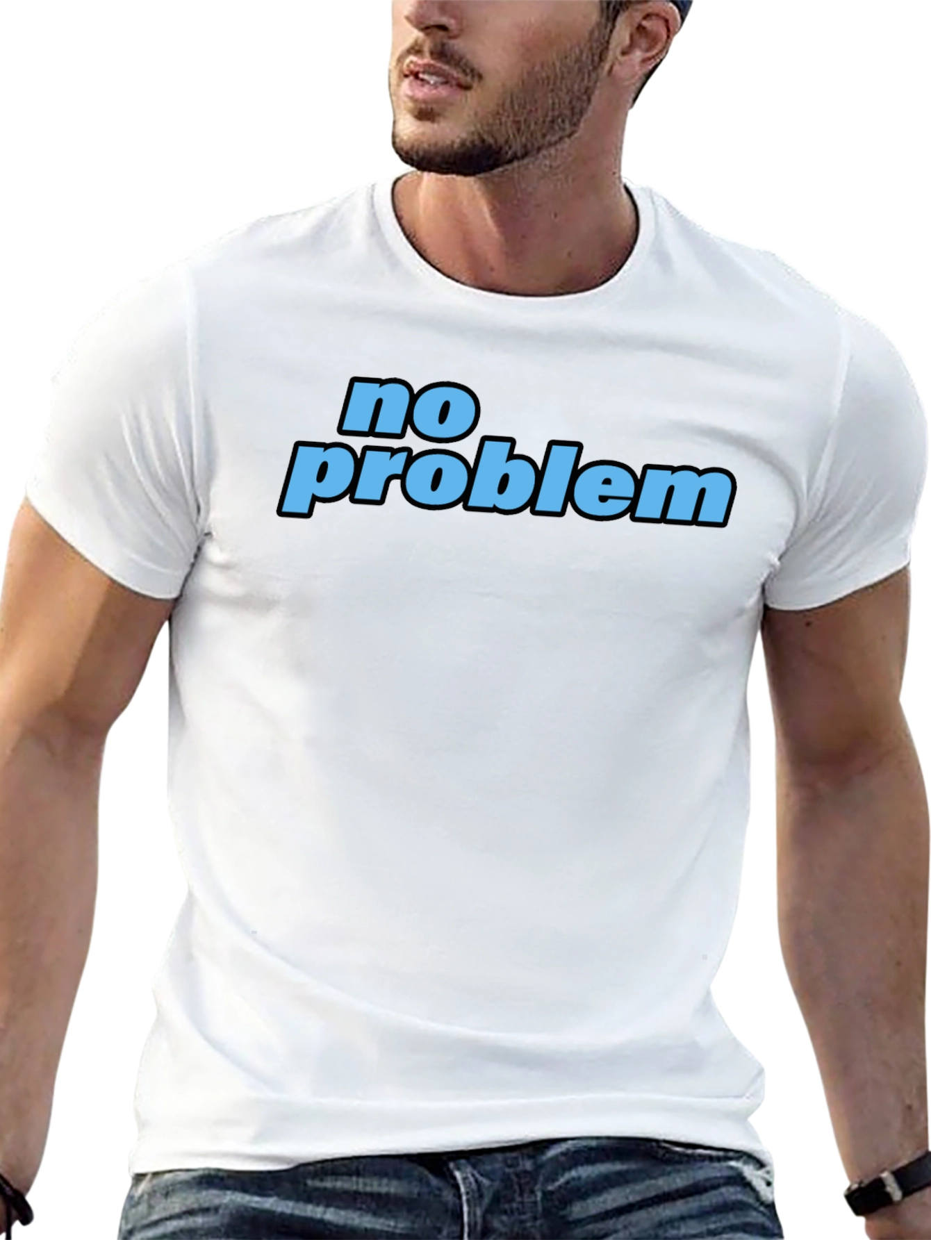 No Problem T-Shirt - Casual Black Tee