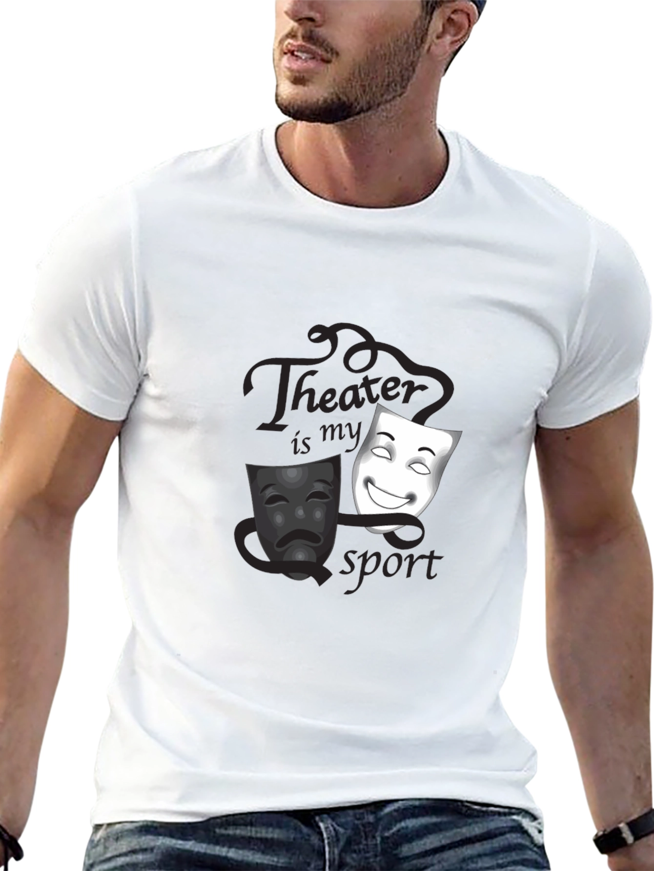 Theater is my sport Black T-Shirt