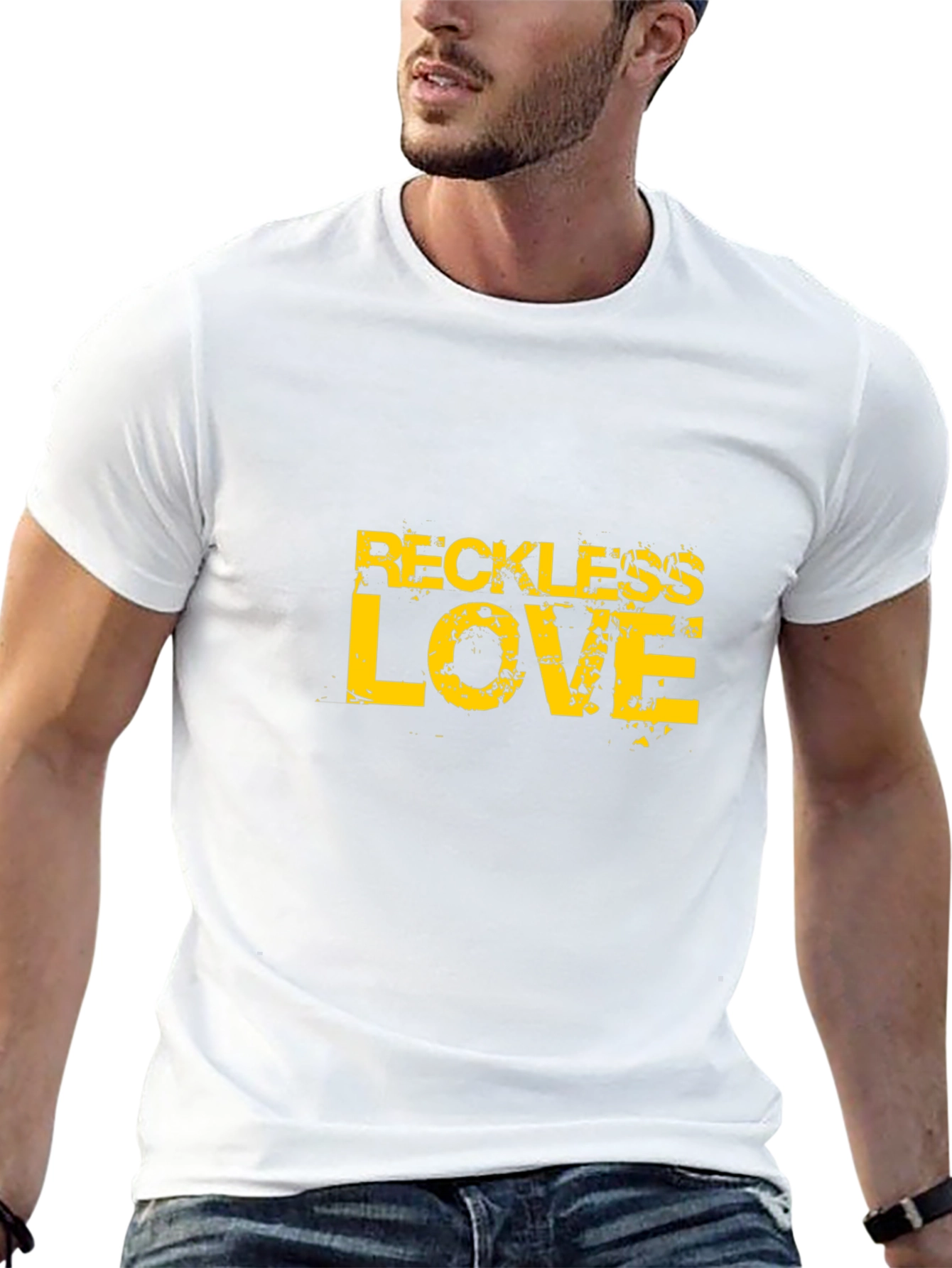 Reckless Love Graphic Print Black T-Shirt