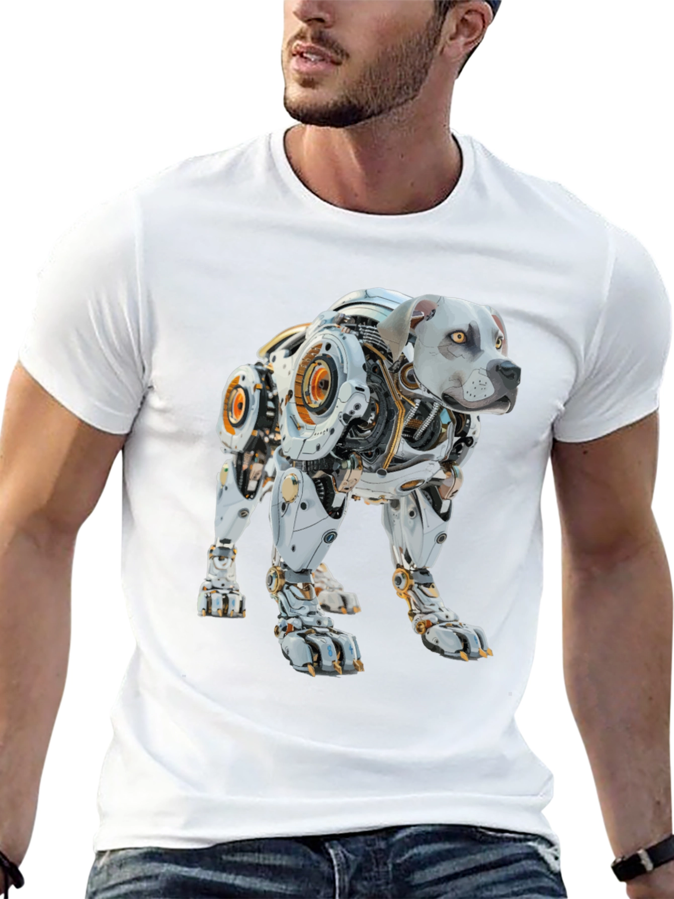 Robotic Dog T-Shirt - Cyberpunk Style