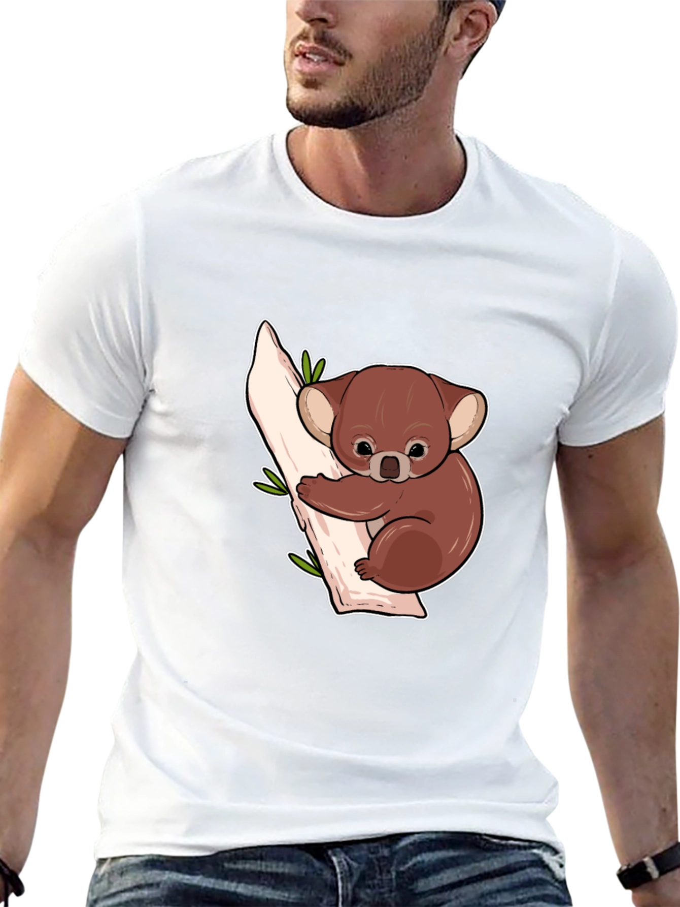 Koala Bear Graphic Black Tee