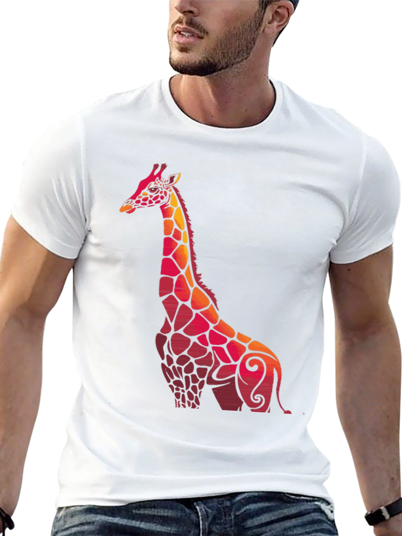 Giraffe Graphic Tee - Unique Animal Design T-Shirt