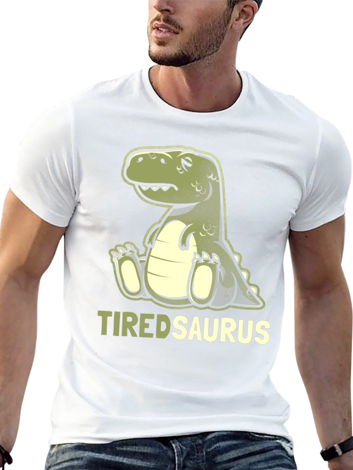 Tiredsaurus T-Shirt - Funny Dinosaur Graphic Tee