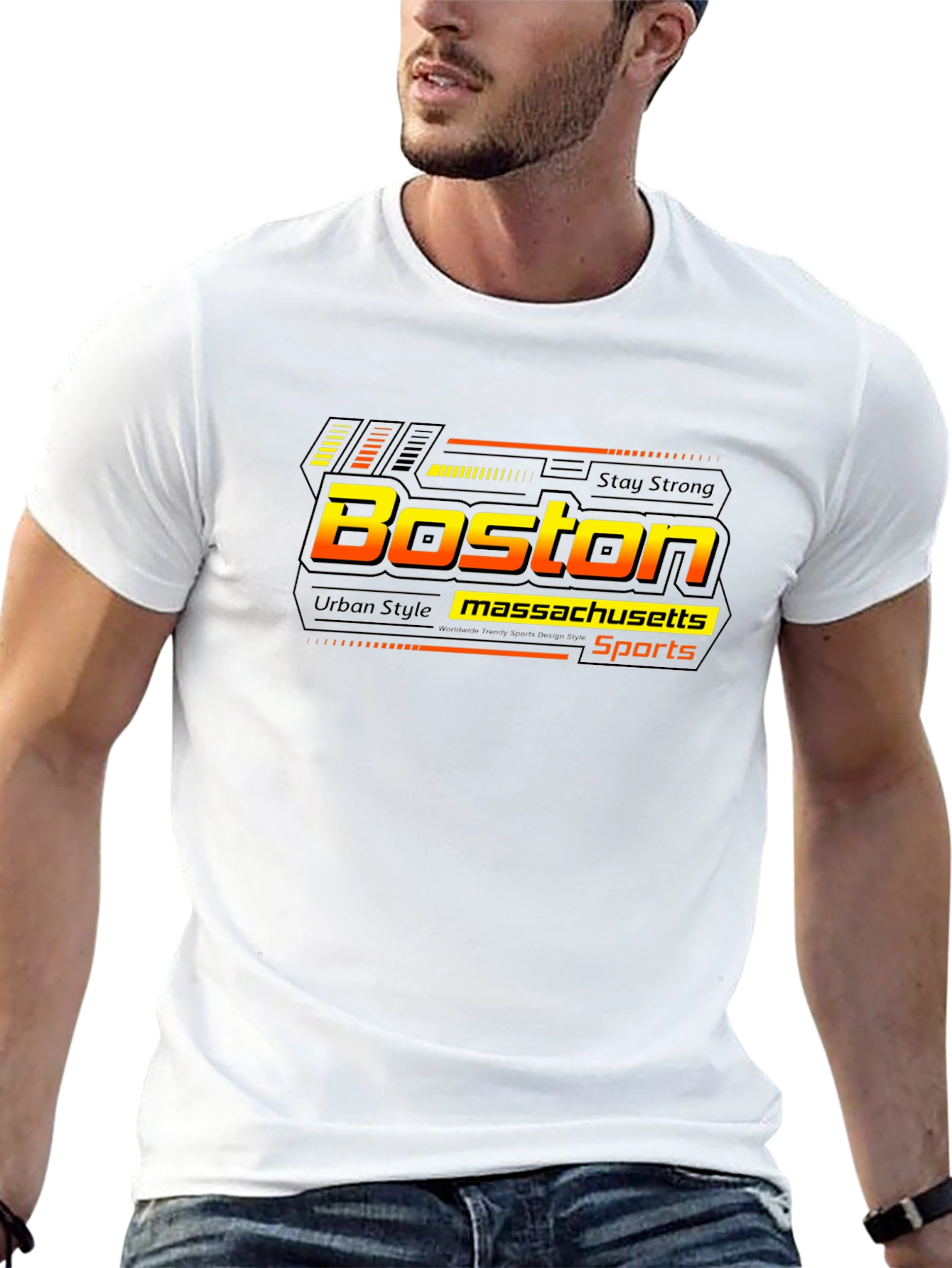 Boston Massachusetts Sports Black T-Shirt