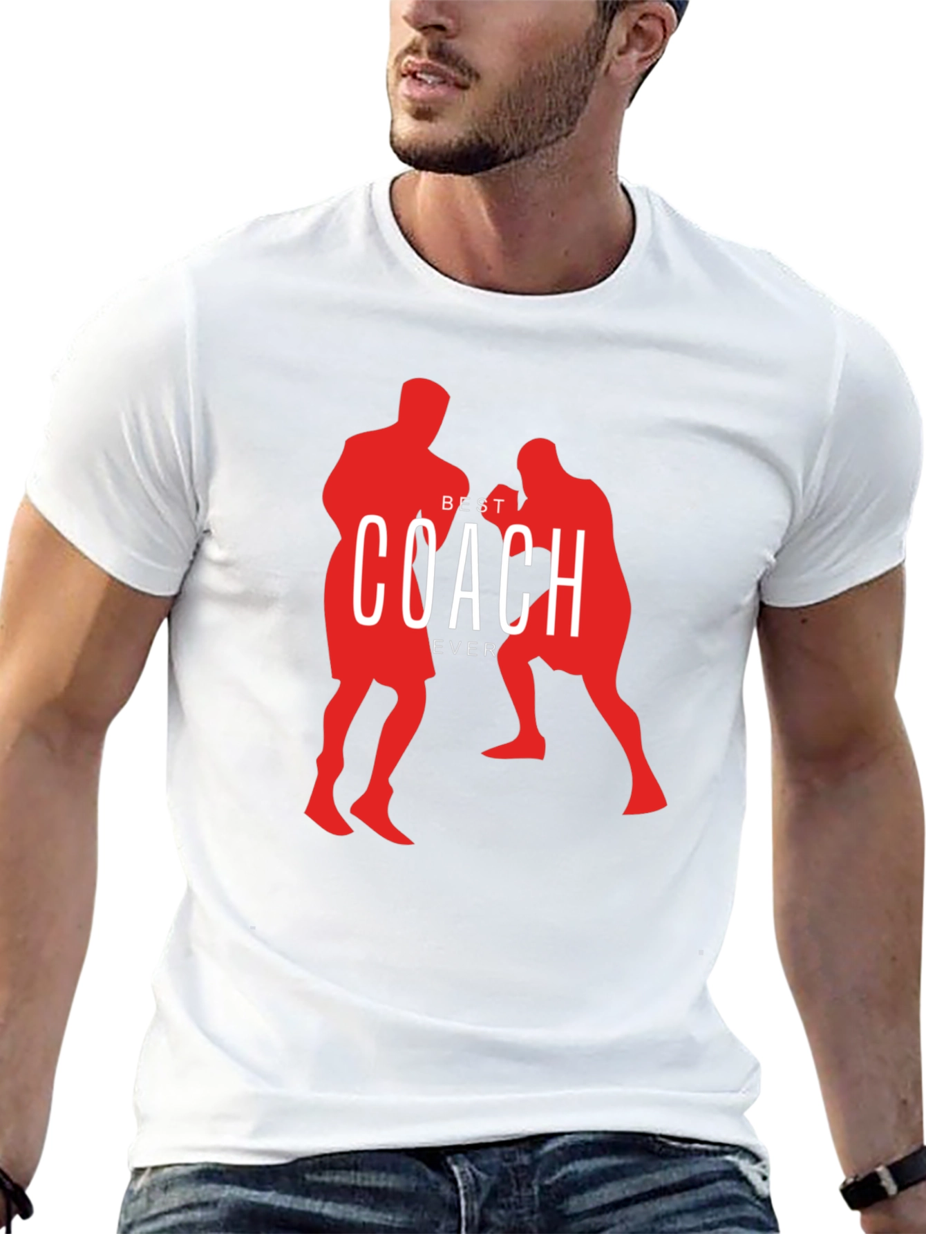 Best Coach Ever Black Graphic T-Shirt