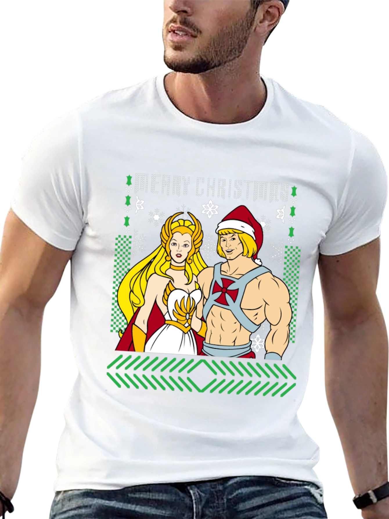 He-Man & She-Ra Merry Christmas Ugly Sweater T-Shirt