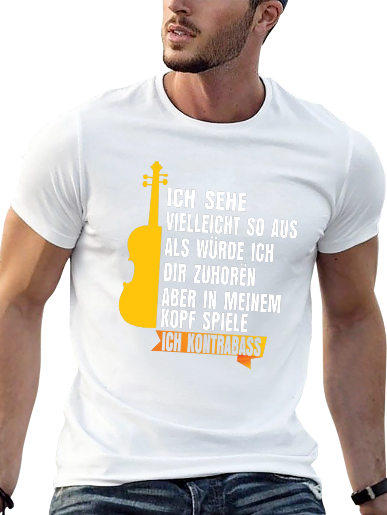 Ich Kontrabass T-Shirt Musician Tee