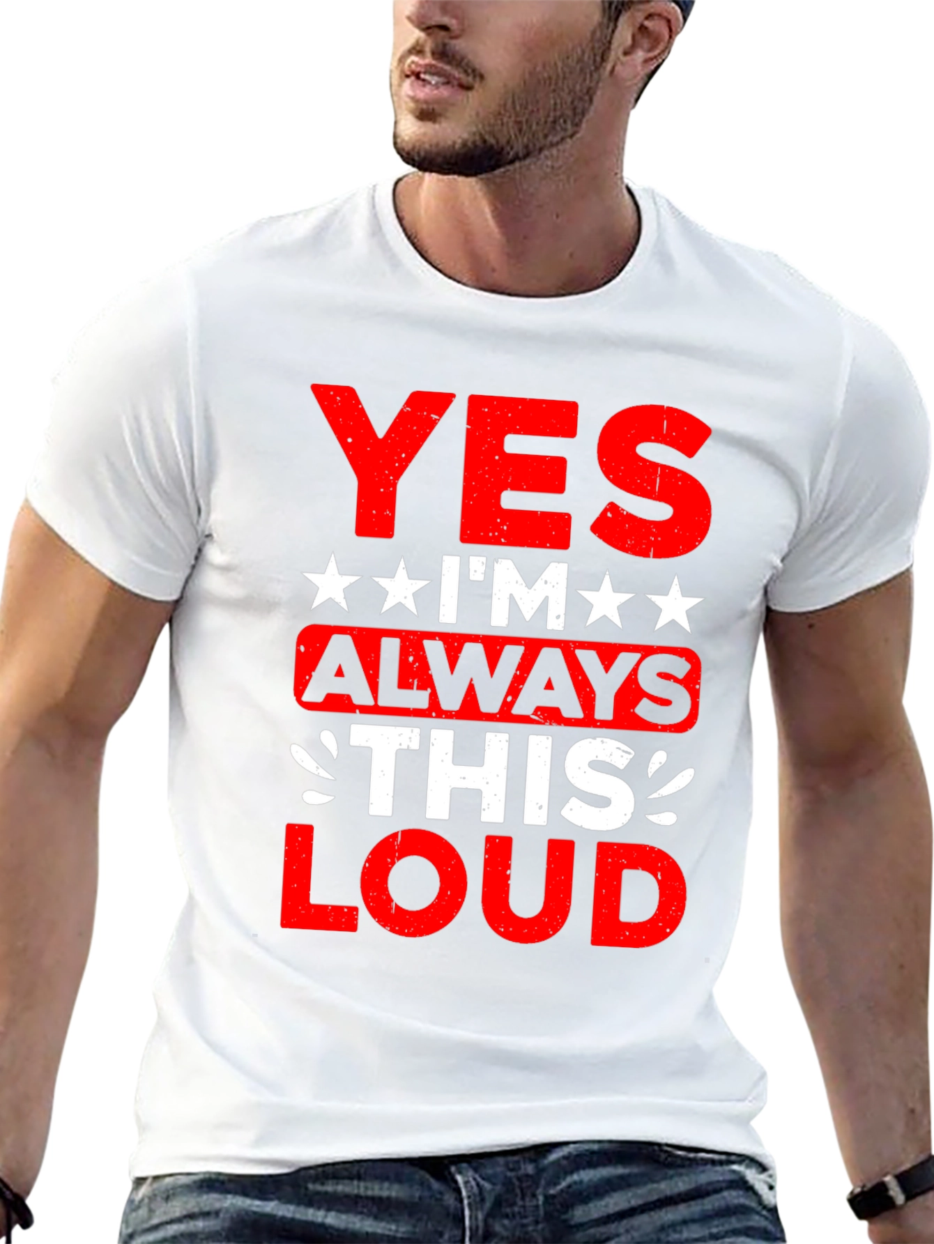 Yes Im Always This Loud Black Graphic Tee