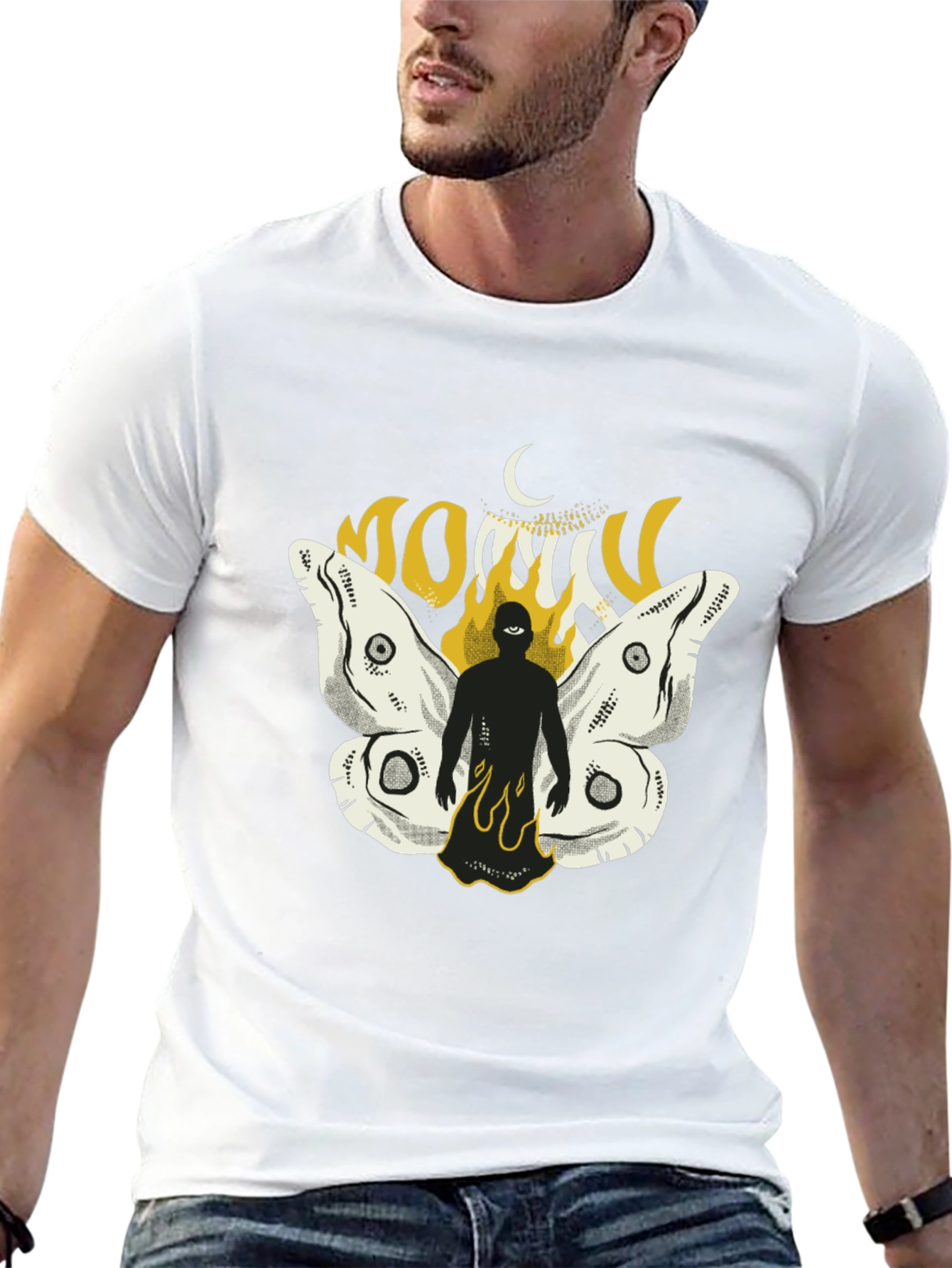 Mothman Graphic T-Shirt - Black