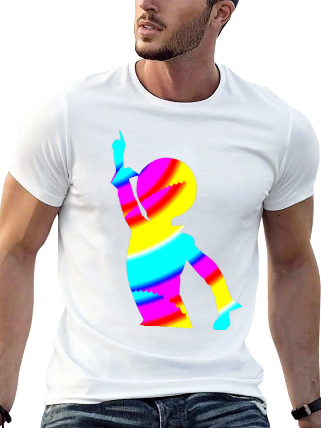 Retro Rainbow Dancer Graphic Tee