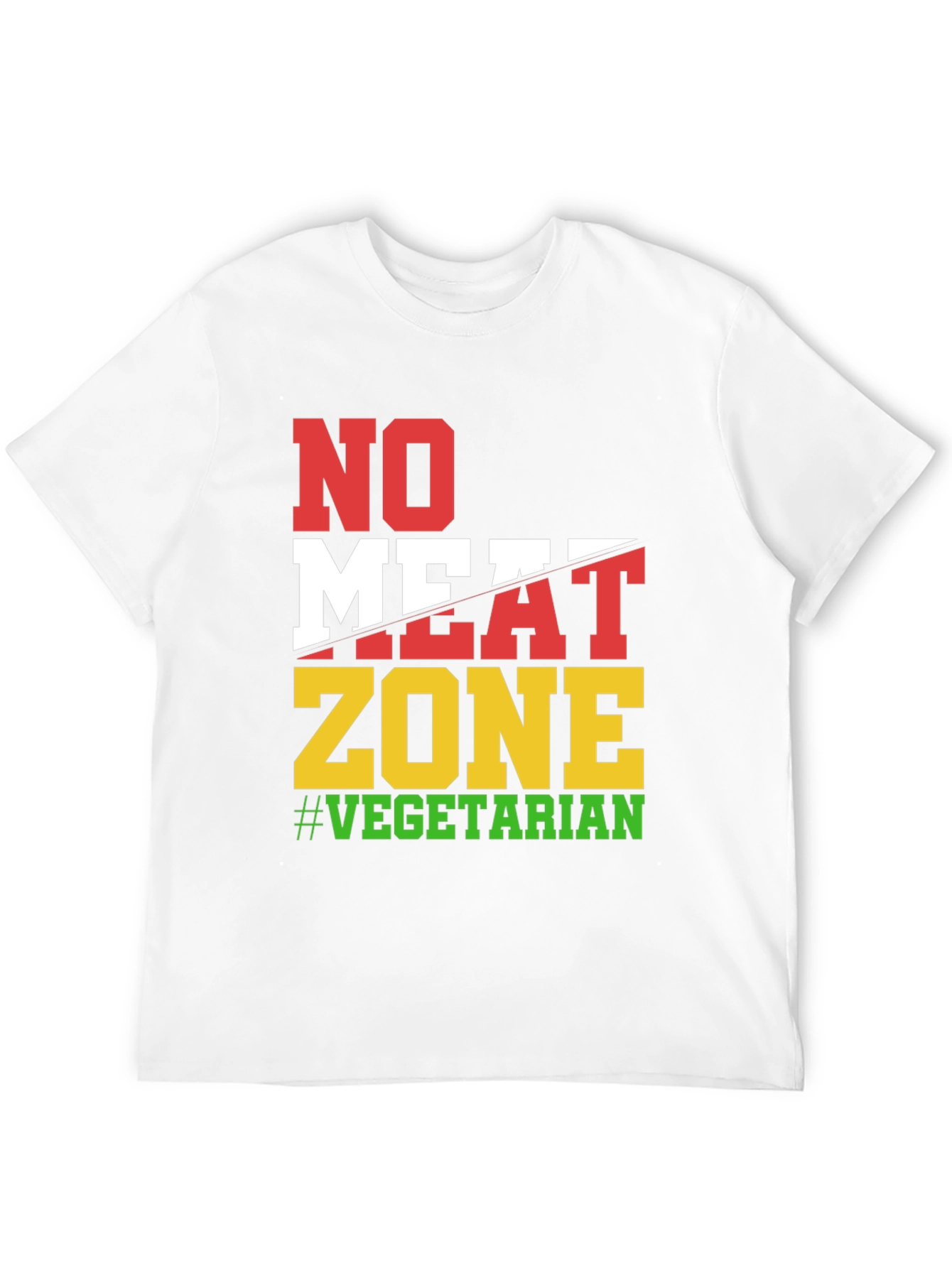 No Meat Zone Vegetarian Graphic T-Shirt