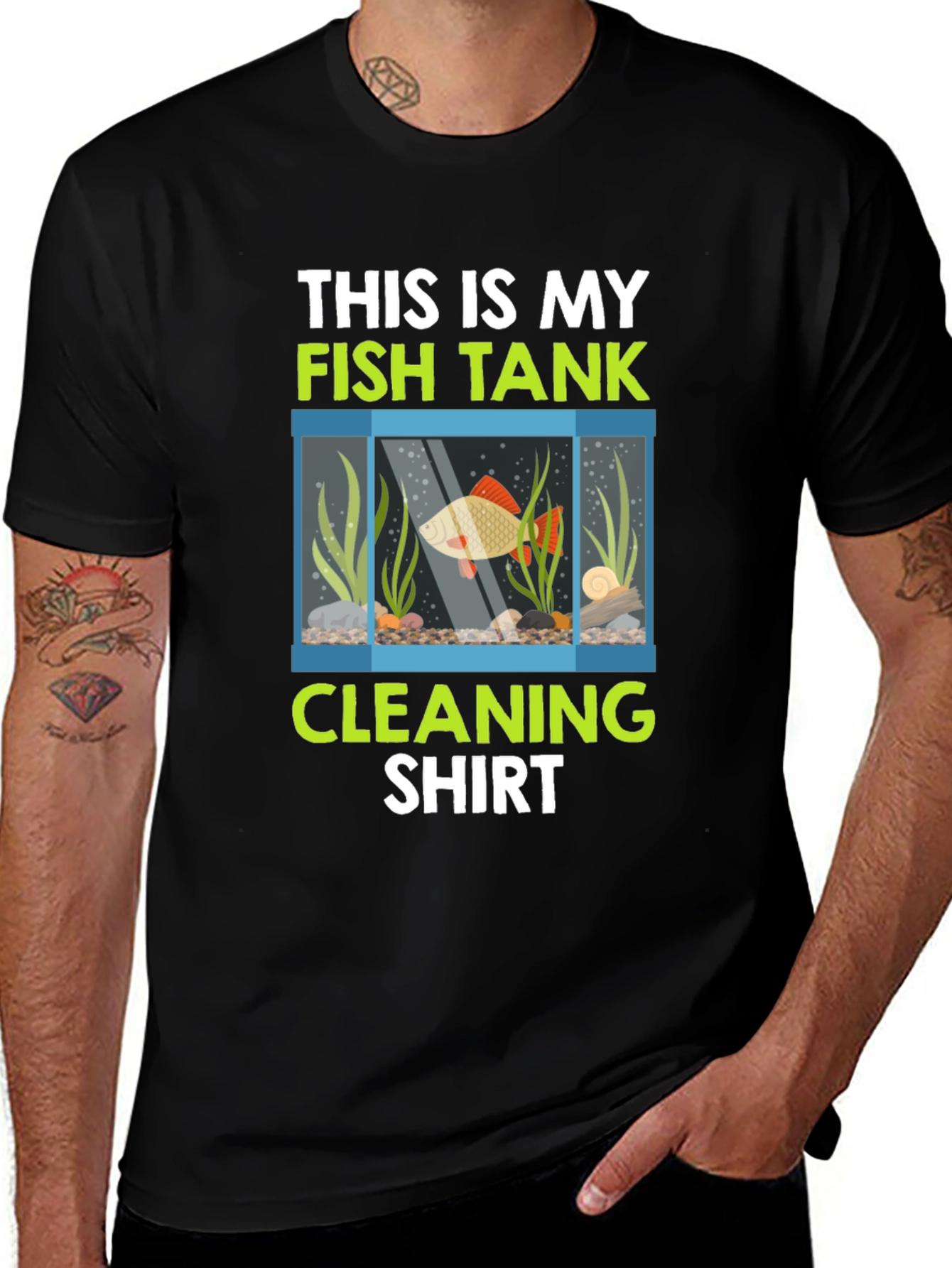Fish Tank Cleaning Shirt - Novelty Aquarium Keeper Tee