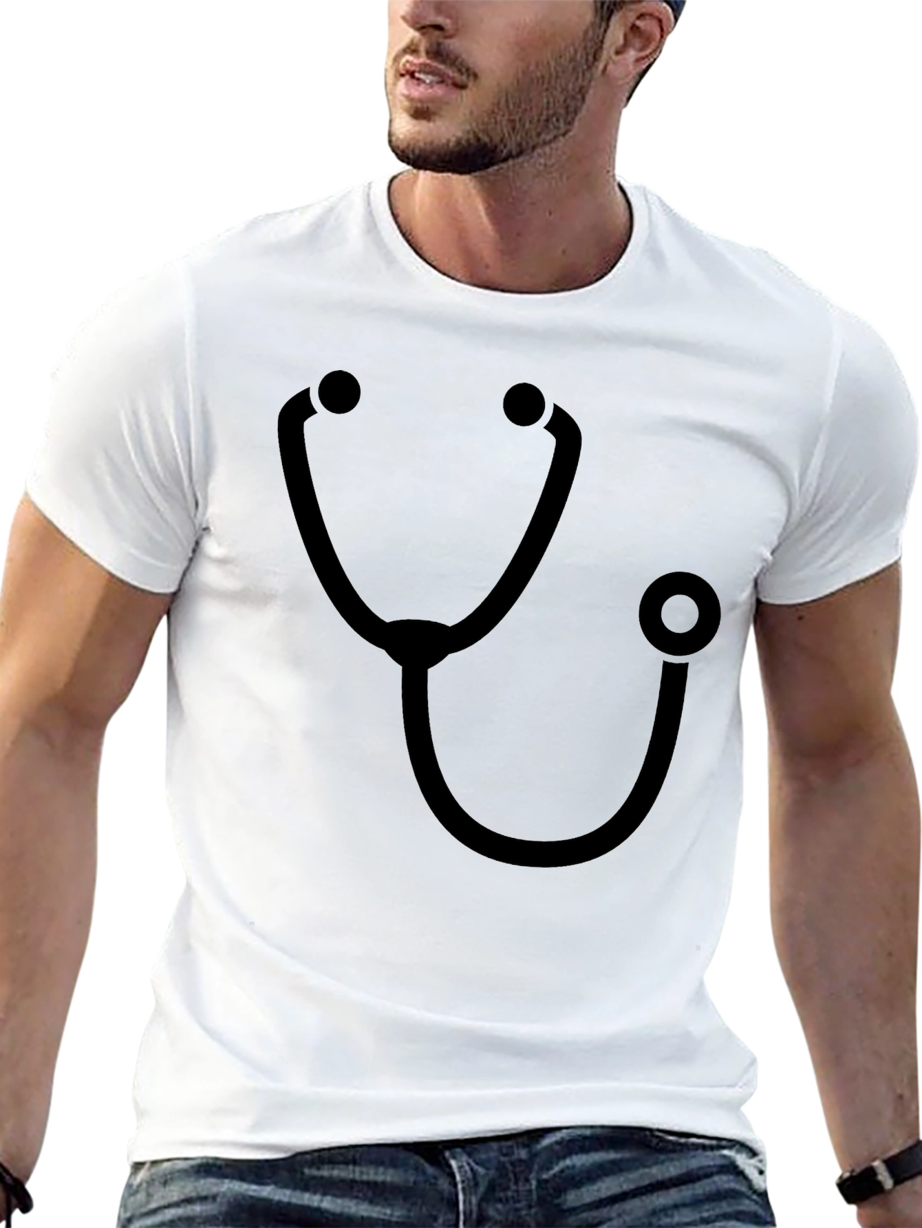 Stethoscope Graphic T-Shirt - Medical Professional Tee
