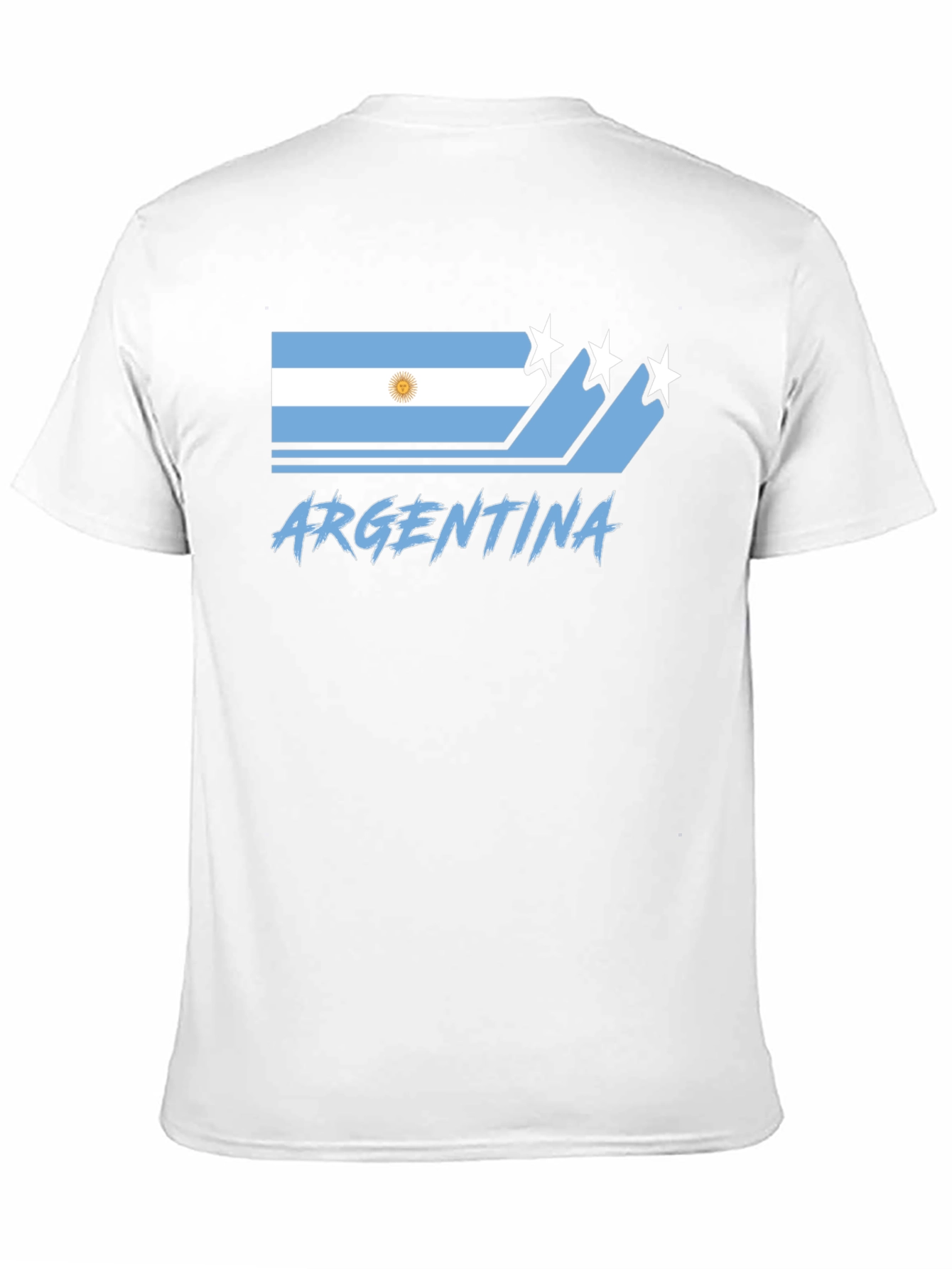 Argentina Flag Graphic Black T-Shirt