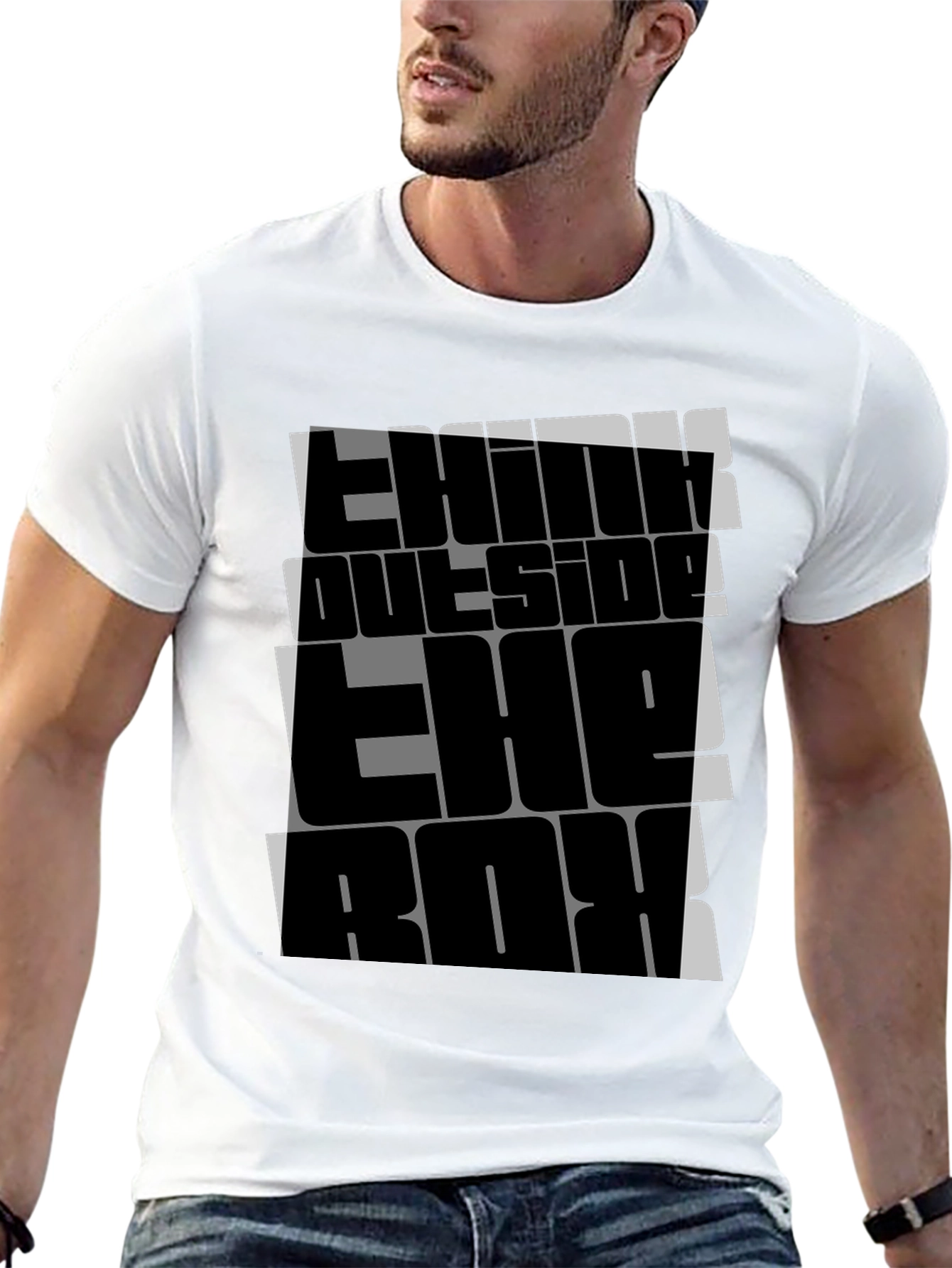 Think Outside the Box Graphic Tee - Black