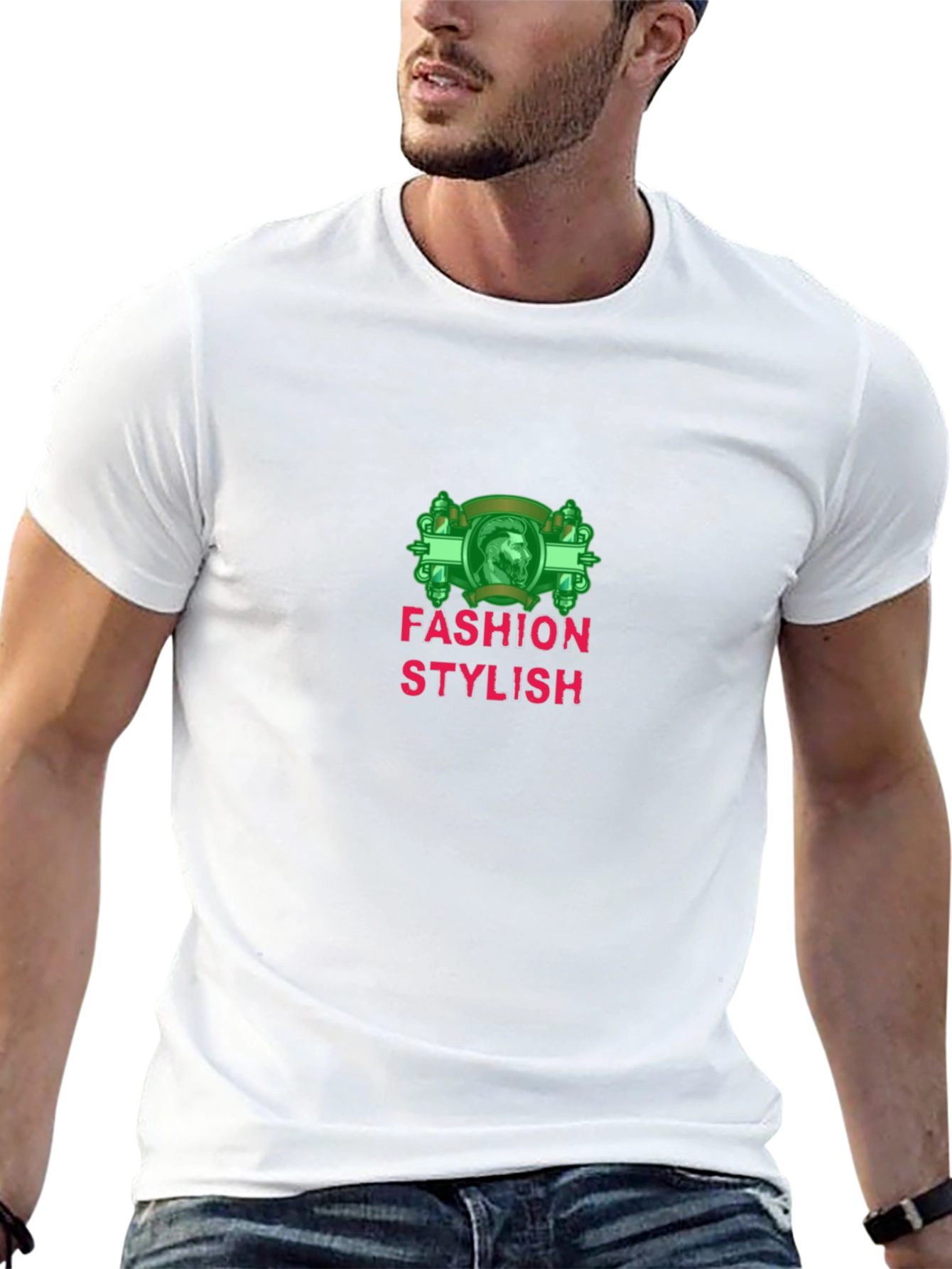 Stylish Black T-Shirt with Fashion Graphic