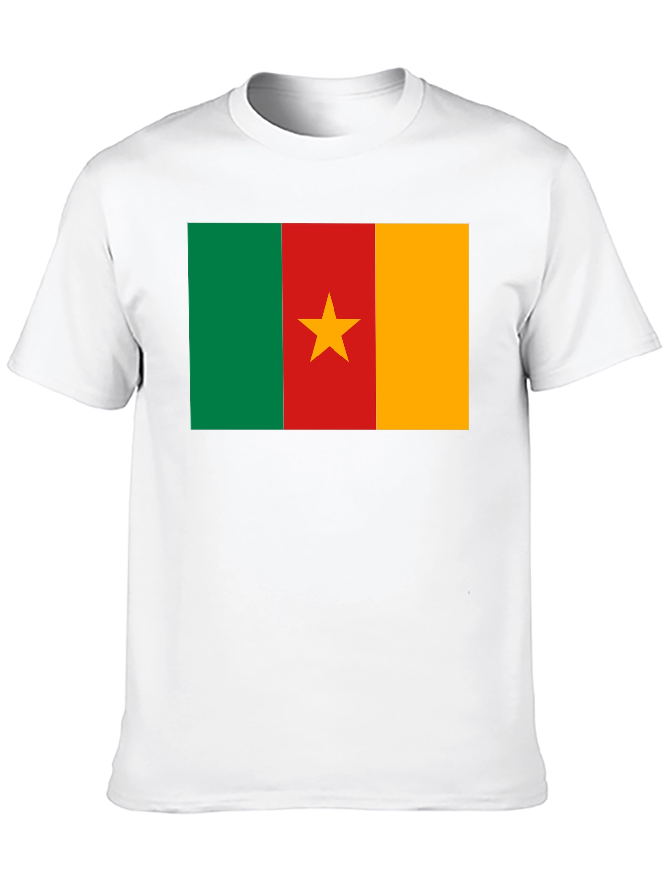 Cameroon Flag T-Shirt - Black Cotton Tee