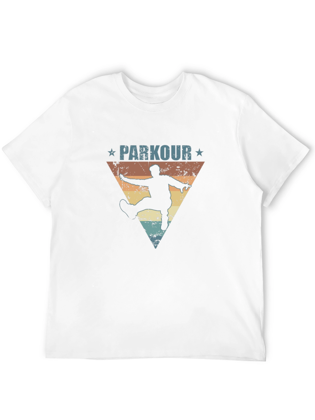 Parkour Retro Graphic Tee - Athletic Black T-Shirt