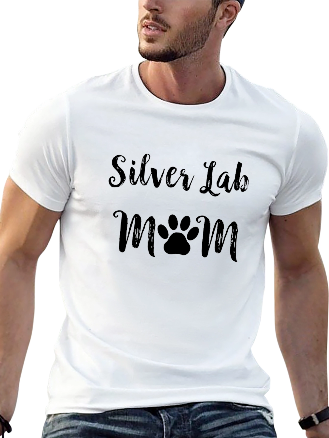 Silver Lab Mom T-Shirt - Dog Lover Tee