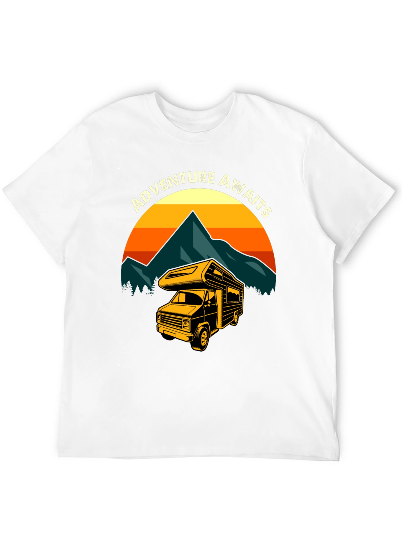Adventure Awaits Camper Van Graphic T-Shirt