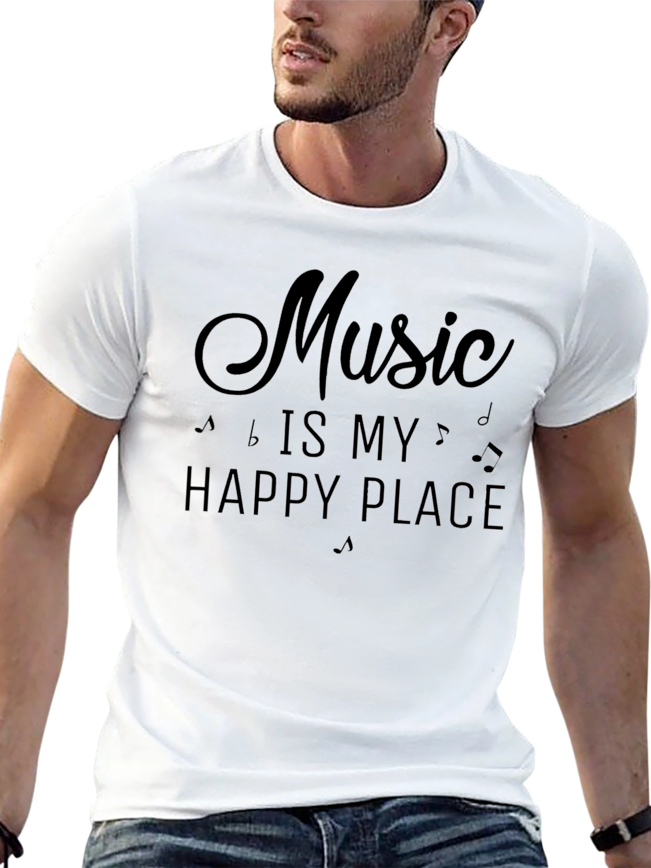 Music is My Happy Place Graphic Tee
