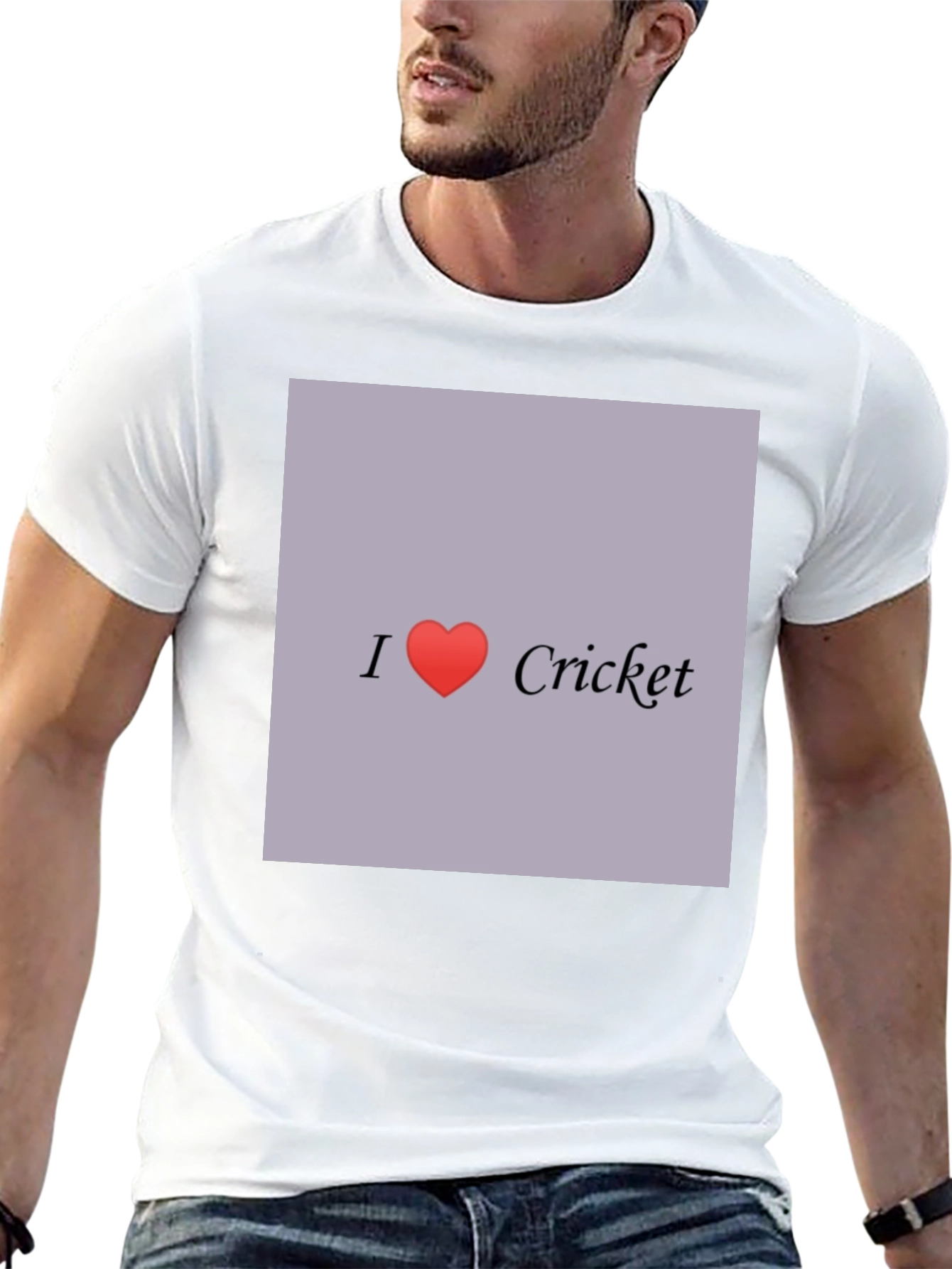 I Love Cricket Graphic Tee - Black