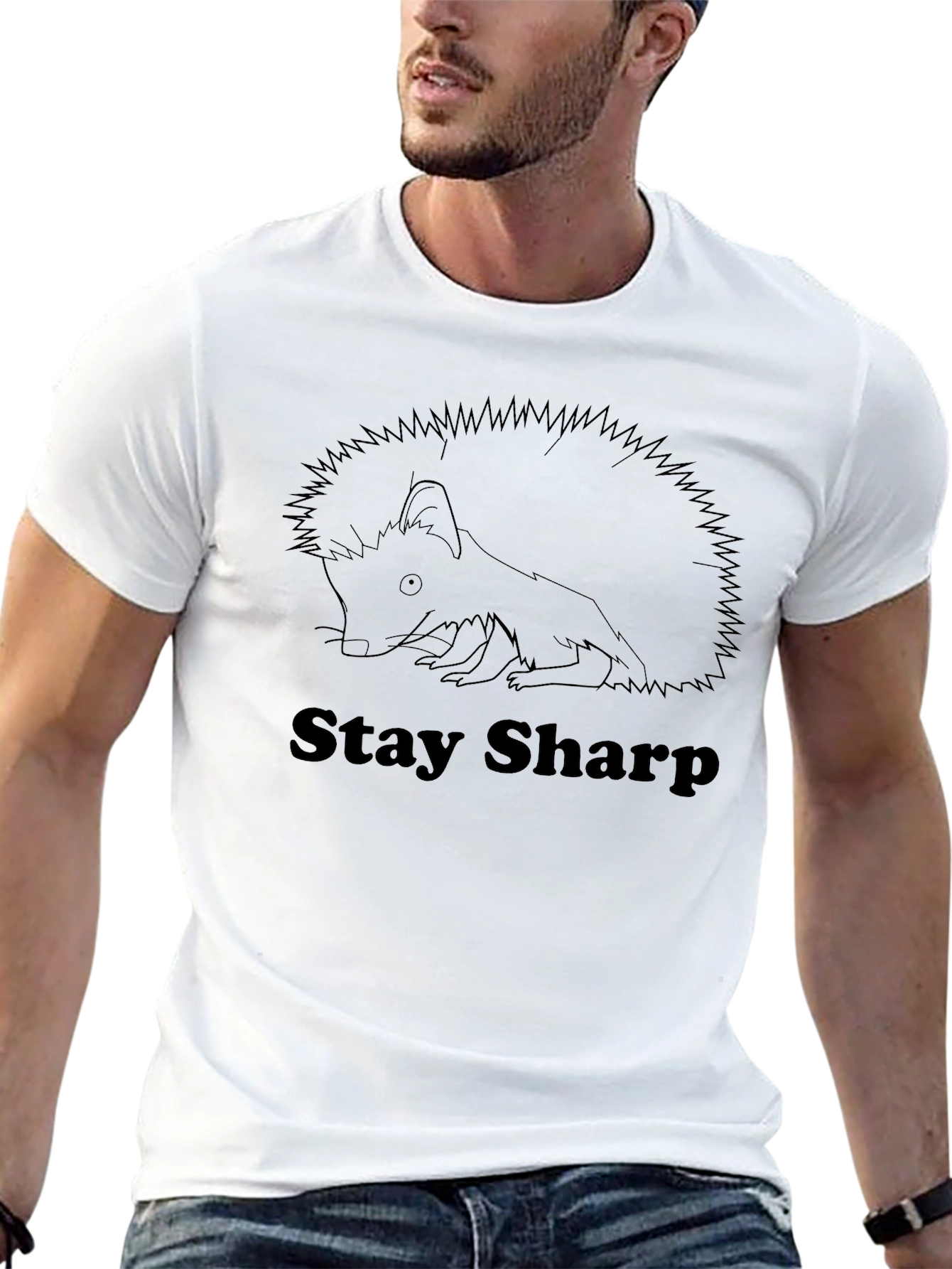 Stay Sharp Hedgehog Graphic Tee