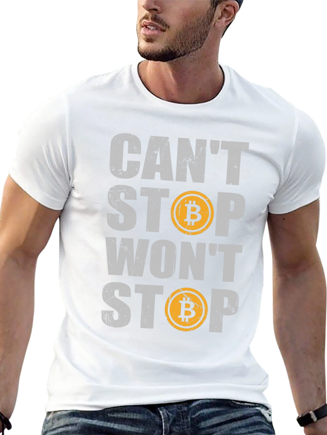 Bitcoin Crypto T-Shirt - Cant Stop Wont Stop