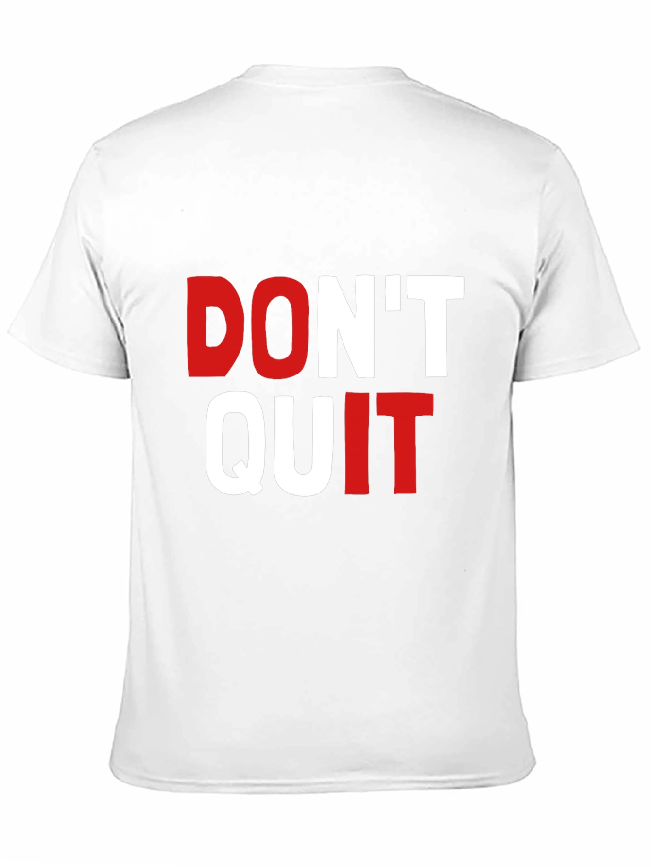 Motivational Dont Quit Graphic Tee - Black