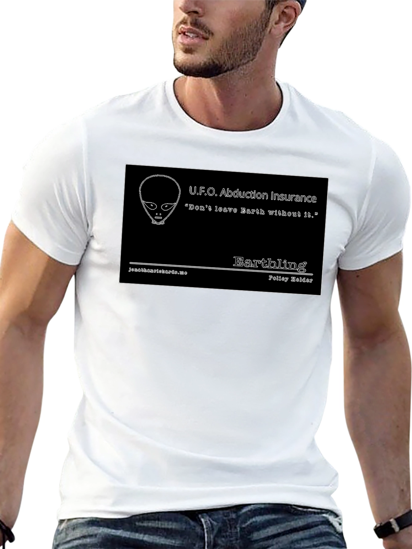 UFO Abduction Insurance Black T-Shirt