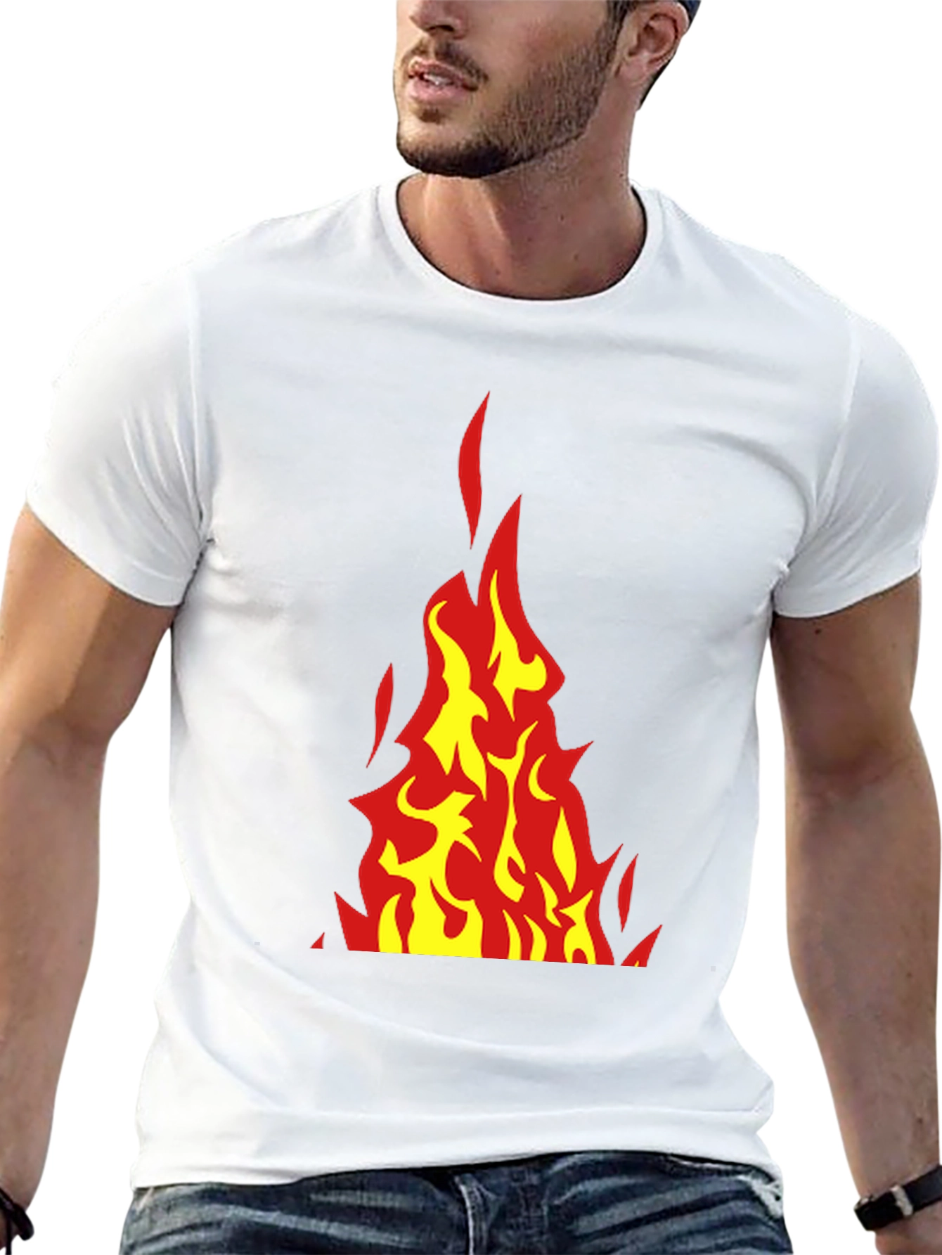 Flaming Hot Graphic T-Shirt - Black